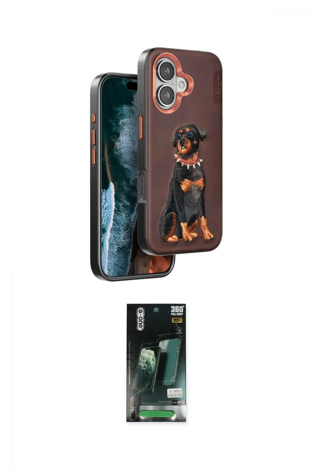 ieg™ iPhone 16 Kılıf Nova Form Koleksiyonu - Siyah 360 Mat Full Body Arka Koruyucu