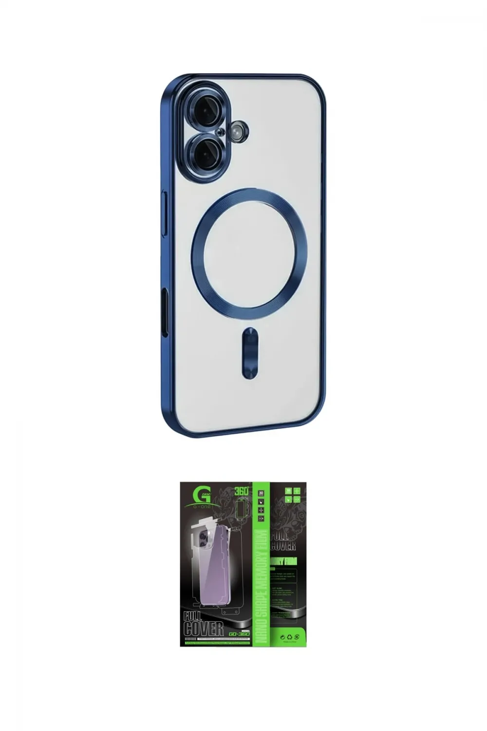 ieg™ iPhone 16 Kılıf Nova Işık Özel Seri - Şeffaf 360 Full Body Arka Koruyucu
