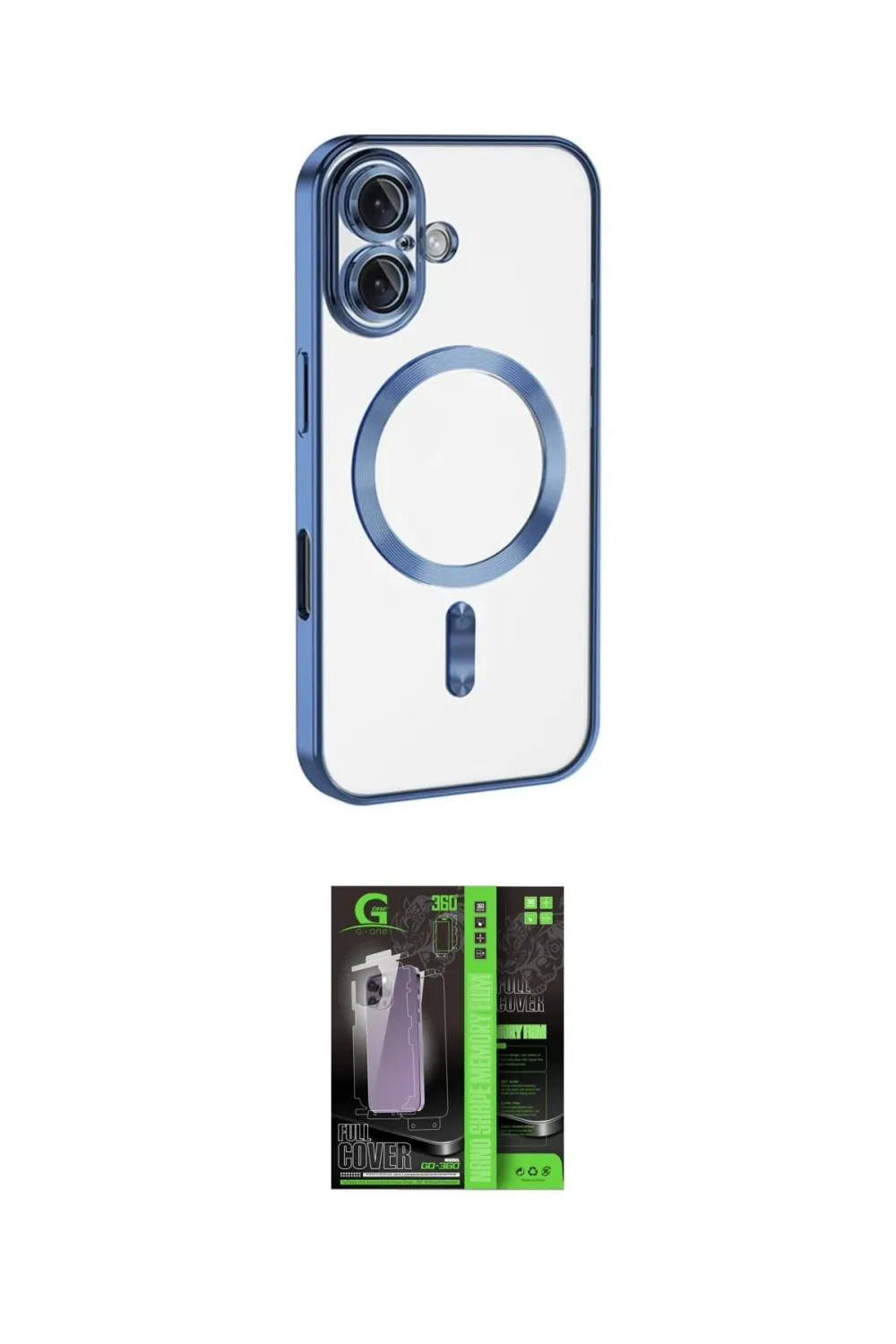 ieg™ iPhone 16 Kılıf Nova Işık Özel Seri - Şeffaf 360 Full Body Arka Koruyucu