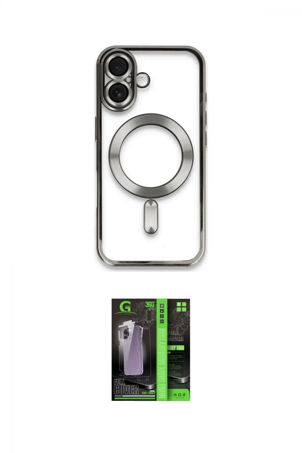 ieg™ iPhone 16 Kılıf Nova Işık Özel Seri - Şeffaf 360 Full Body Arka Koruyucu