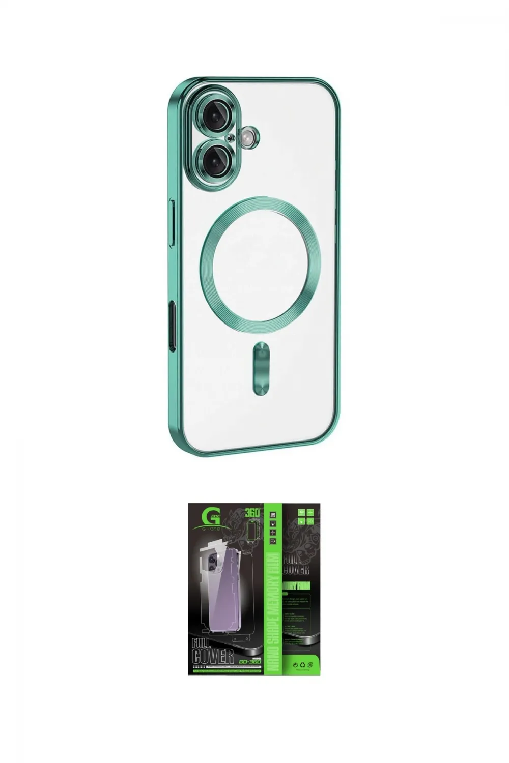 ieg™ iPhone 16 Kılıf Nova Işık Özel Seri - Şeffaf 360 Full Body Arka Koruyucu