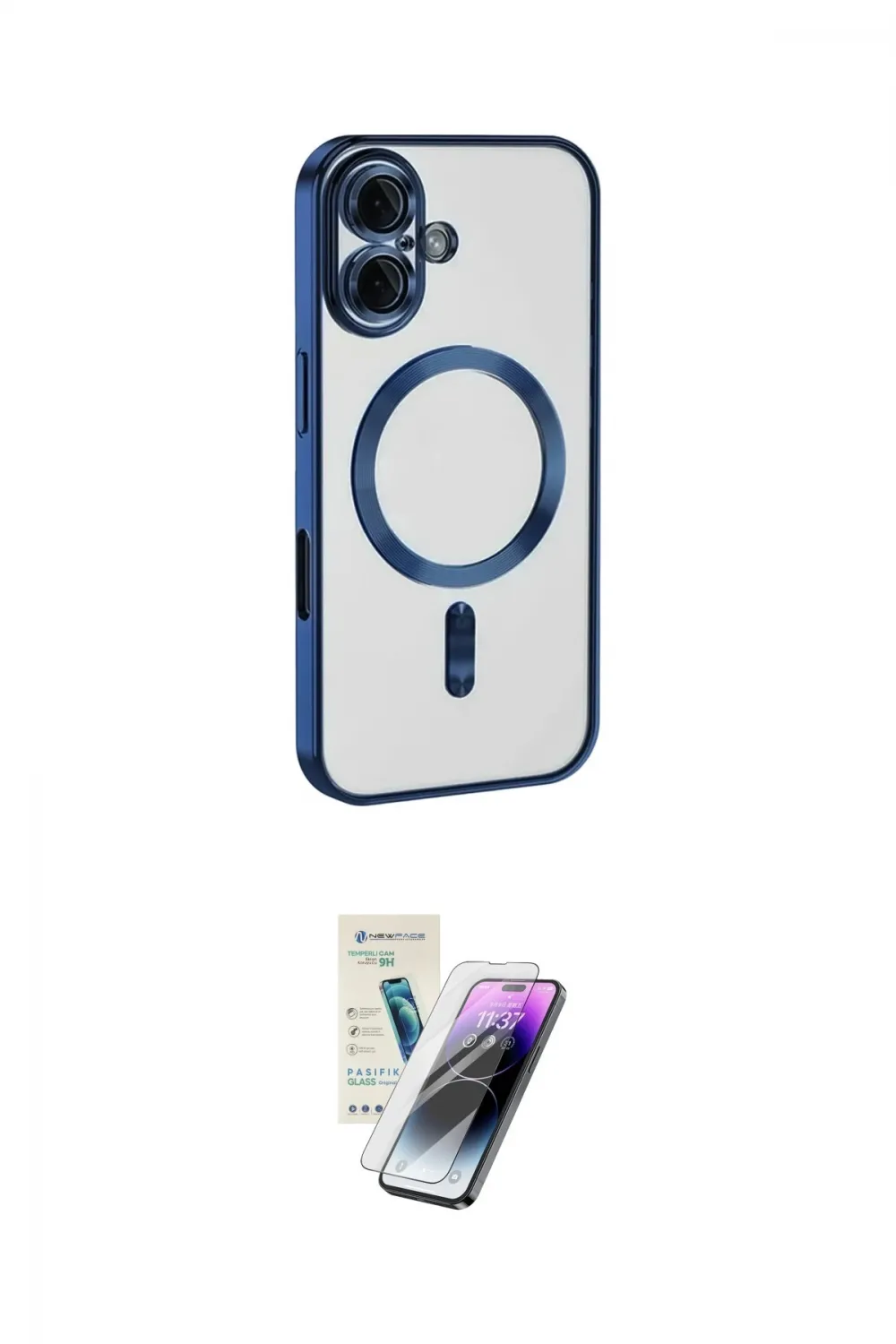 ieg™ iPhone 16 Kılıf Nova Işık Özel Seri - Şeffaf Pasifik Cam Ekran Koruyucu