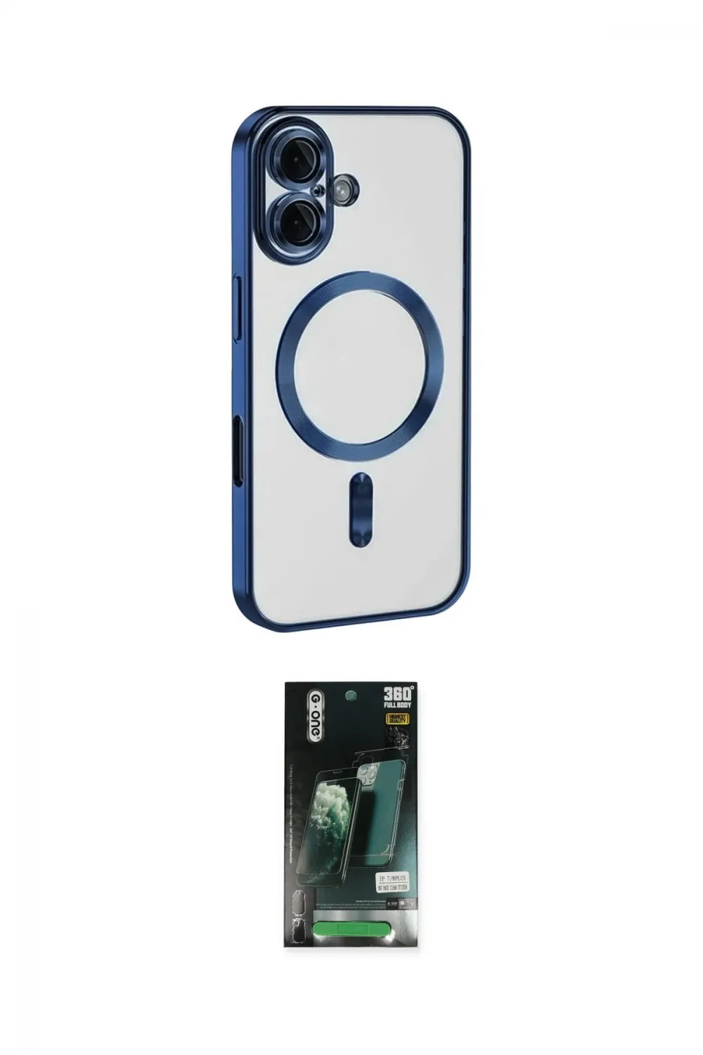 ieg™ iPhone 16 Kılıf Nova Işık Özel Seri - Siyah 360 Mat Full Body Arka Koruyucu