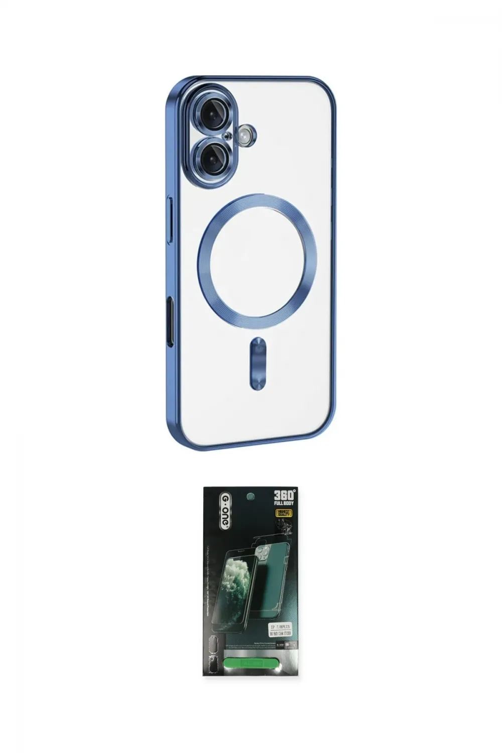 ieg™ iPhone 16 Kılıf Nova Işık Özel Seri - Siyah 360 Mat Full Body Arka Koruyucu