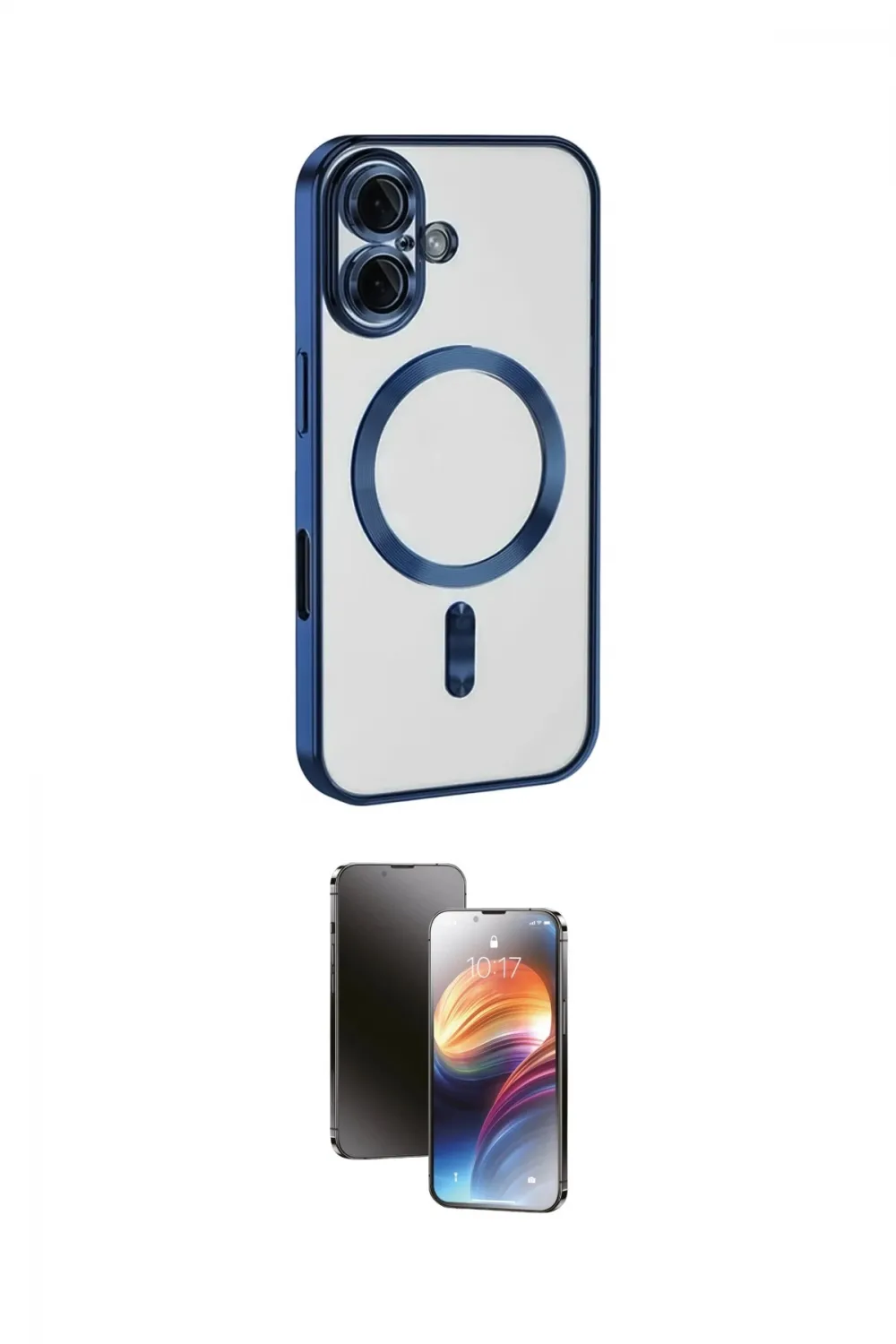 ieg™ iPhone 16 Kılıf Nova Işık Özel Seri - Siyah 3D Antistatik Mat Seramik Nano Ekran Koruyucu