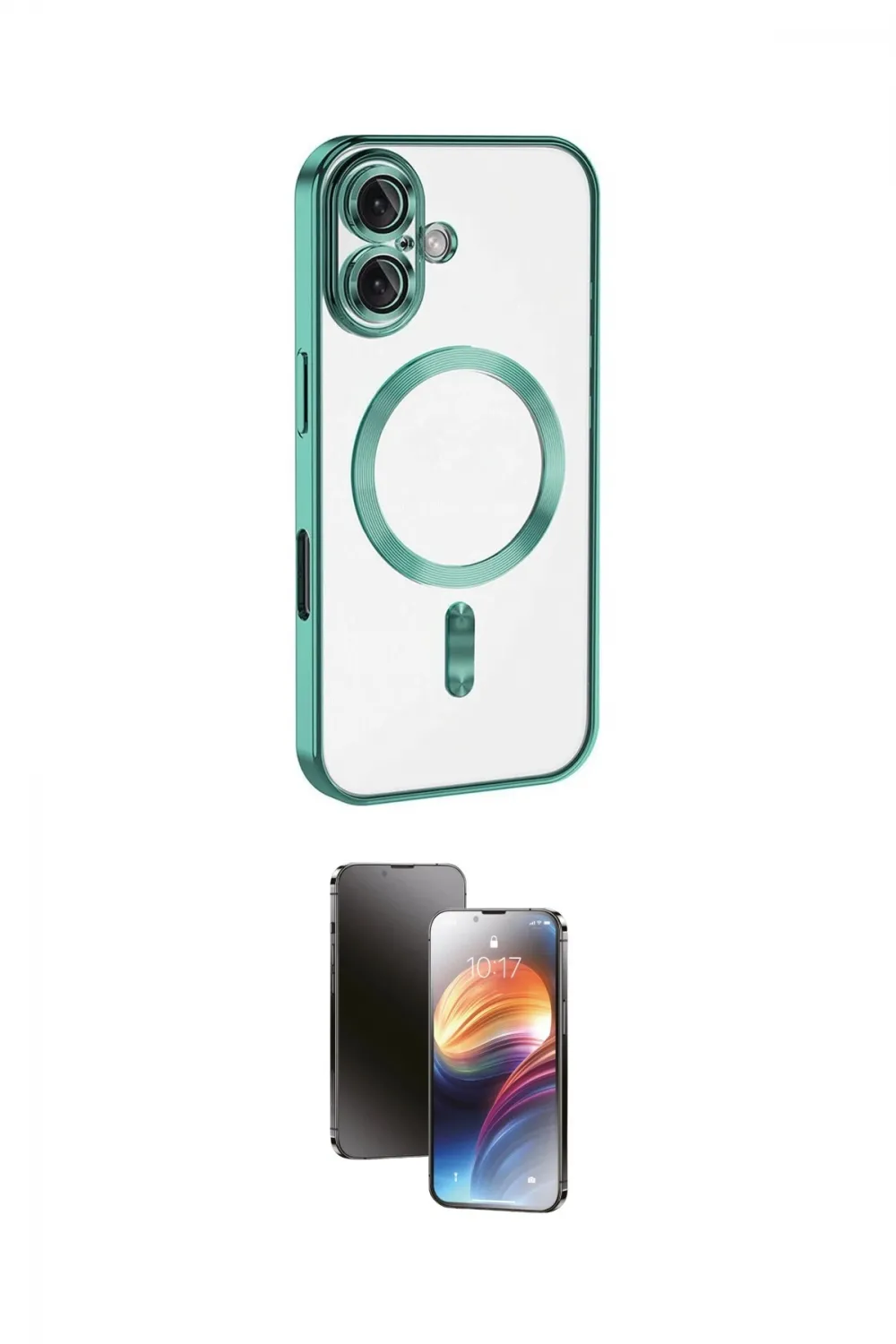 ieg™ iPhone 16 Kılıf Nova Işık Özel Seri - Siyah 3D Antistatik Mat Seramik Nano Ekran Koruyucu