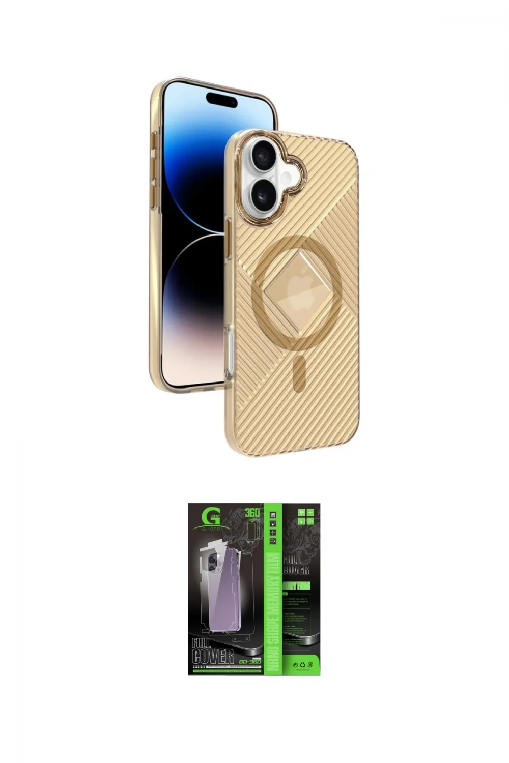 ieg™ iPhone 16 Kılıf Nova Modern Prime - Şeffaf 360 Full Body Arka Koruyucu
