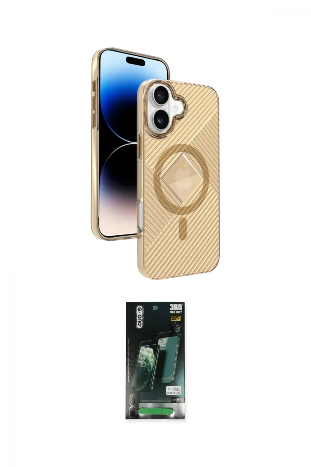 ieg™ iPhone 16 Kılıf Nova Modern Prime - Siyah 360 Mat Full Body Arka Koruyucu