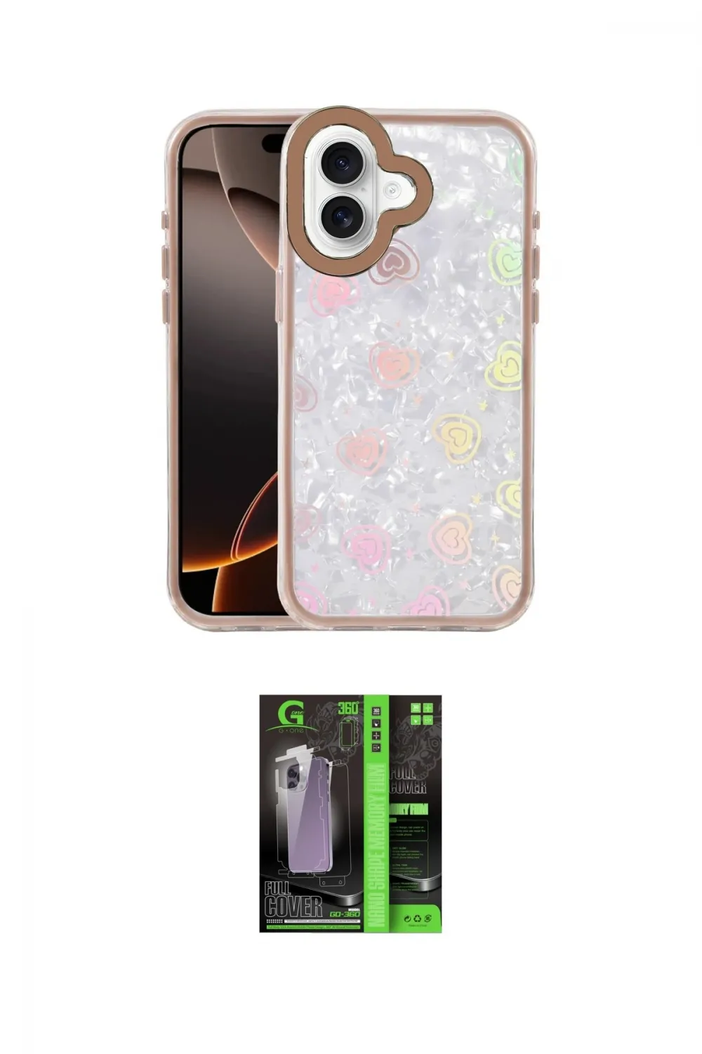 ieg™ iPhone 16 Kılıf Odak Prime - Şeffaf 360 Full Body Arka Koruyucu
