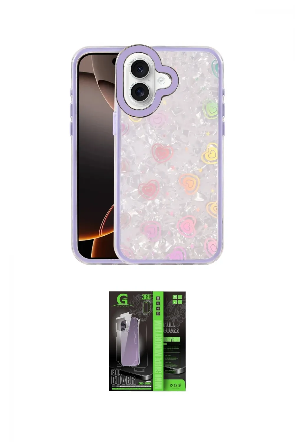ieg™ iPhone 16 Kılıf Odak Prime - Şeffaf 360 Full Body Arka Koruyucu
