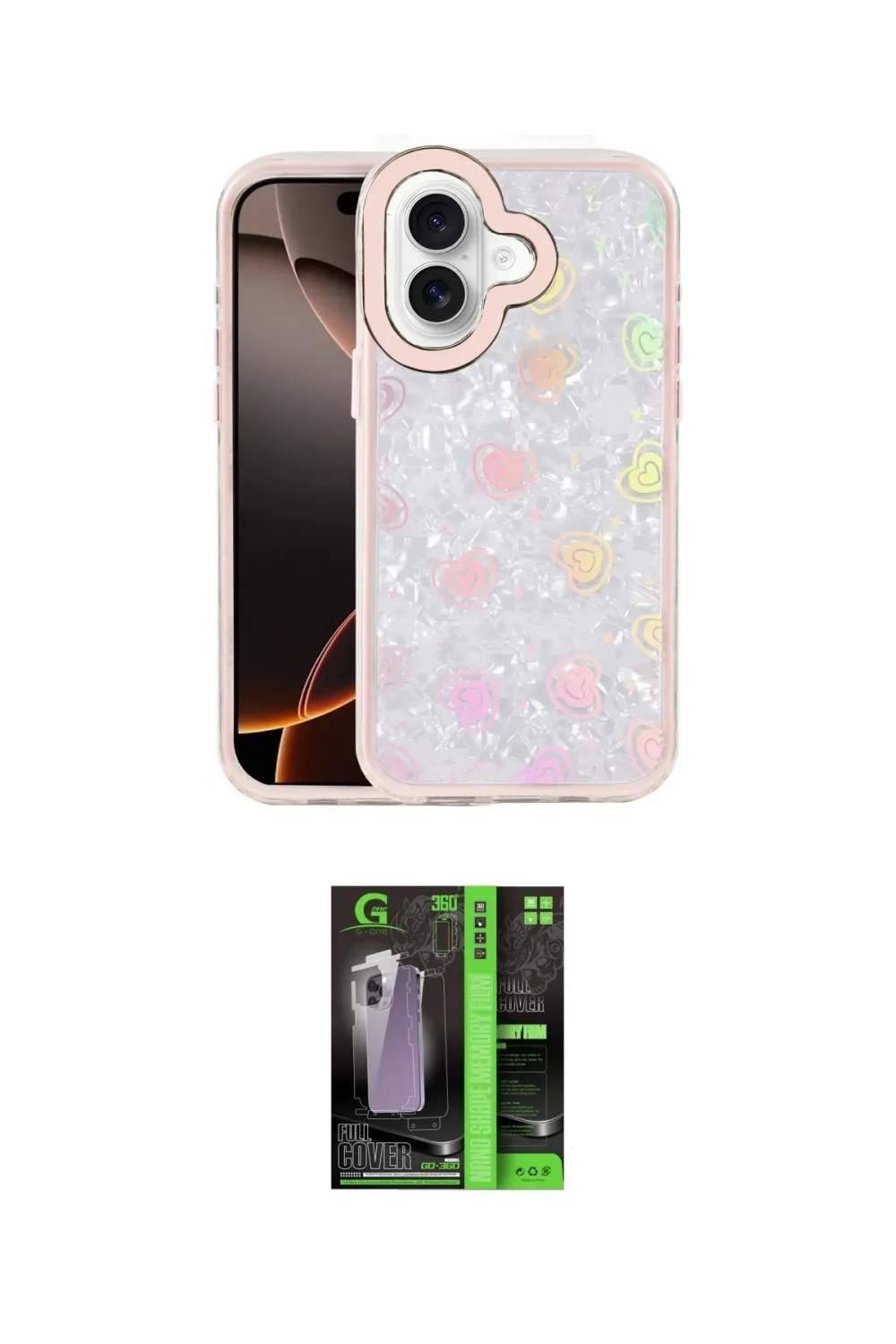 ieg™ iPhone 16 Kılıf Odak Prime - Şeffaf 360 Full Body Arka Koruyucu