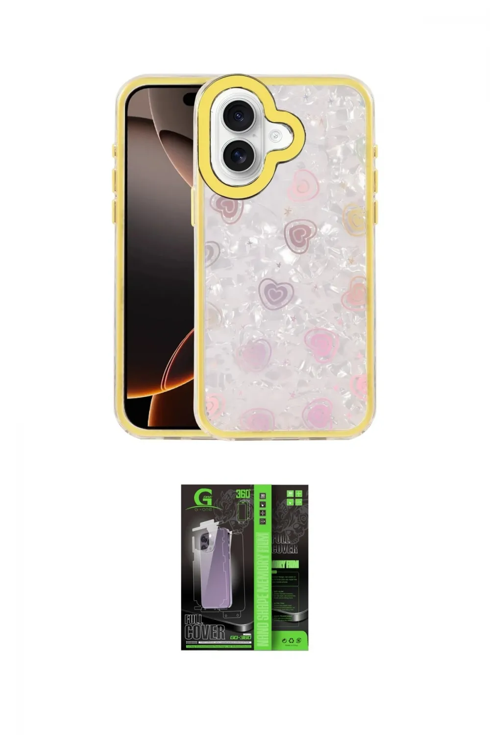 ieg™ iPhone 16 Kılıf Odak Prime - Şeffaf 360 Full Body Arka Koruyucu
