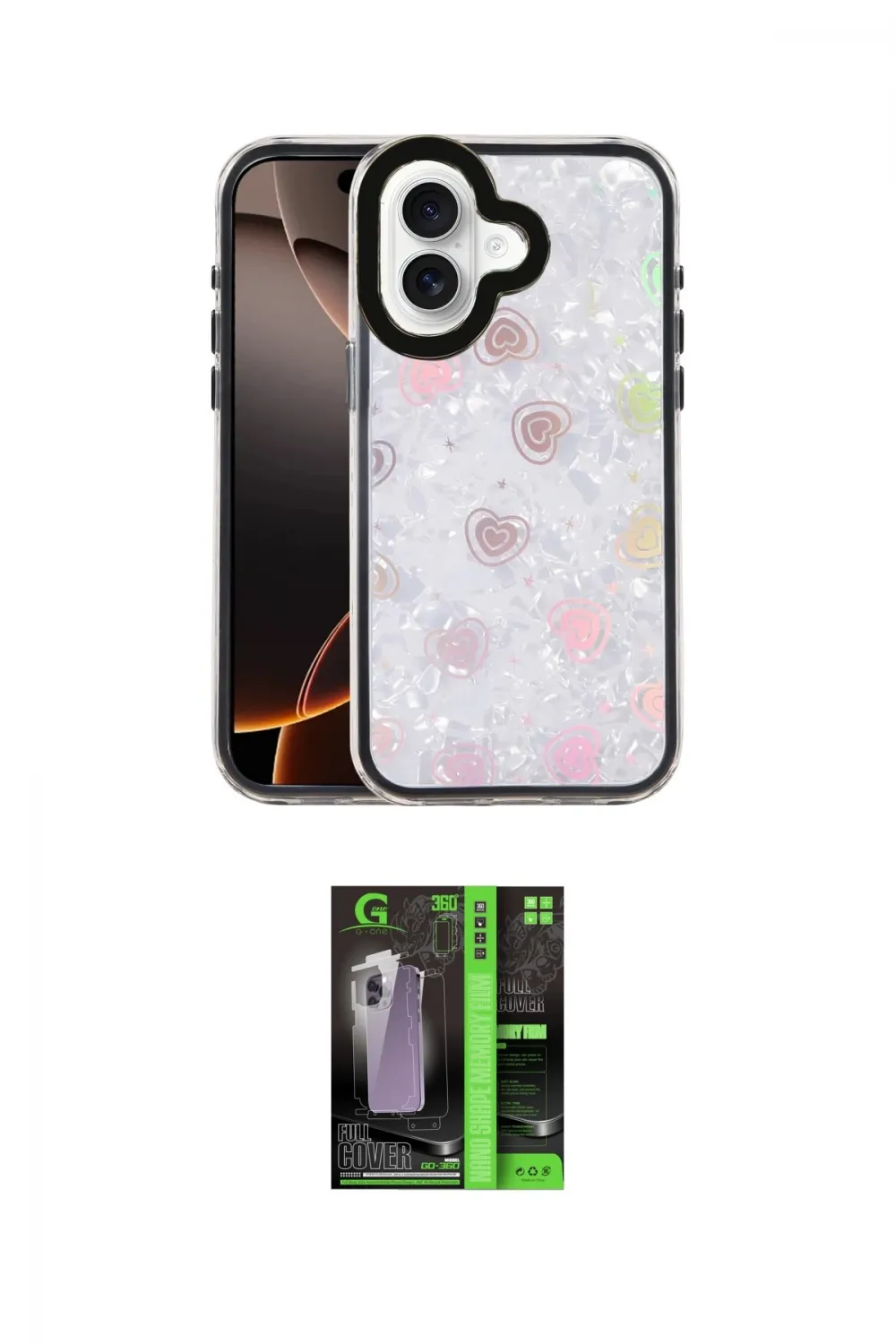 ieg™ iPhone 16 Kılıf Odak Prime - Şeffaf 360 Full Body Arka Koruyucu