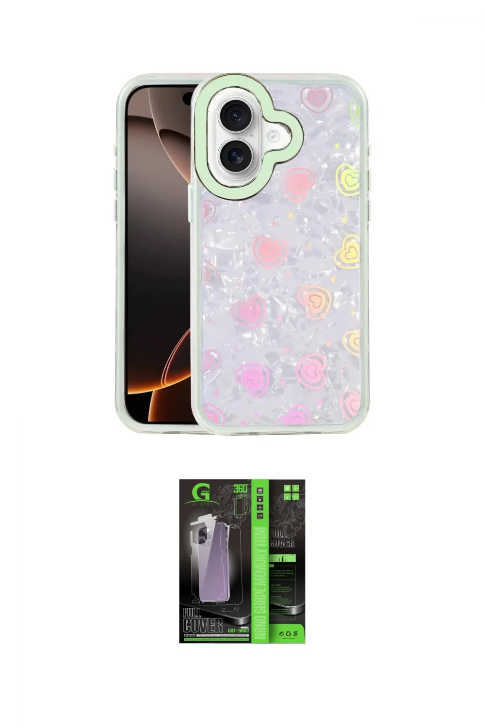 ieg™ iPhone 16 Kılıf Odak Prime - Şeffaf 360 Full Body Arka Koruyucu