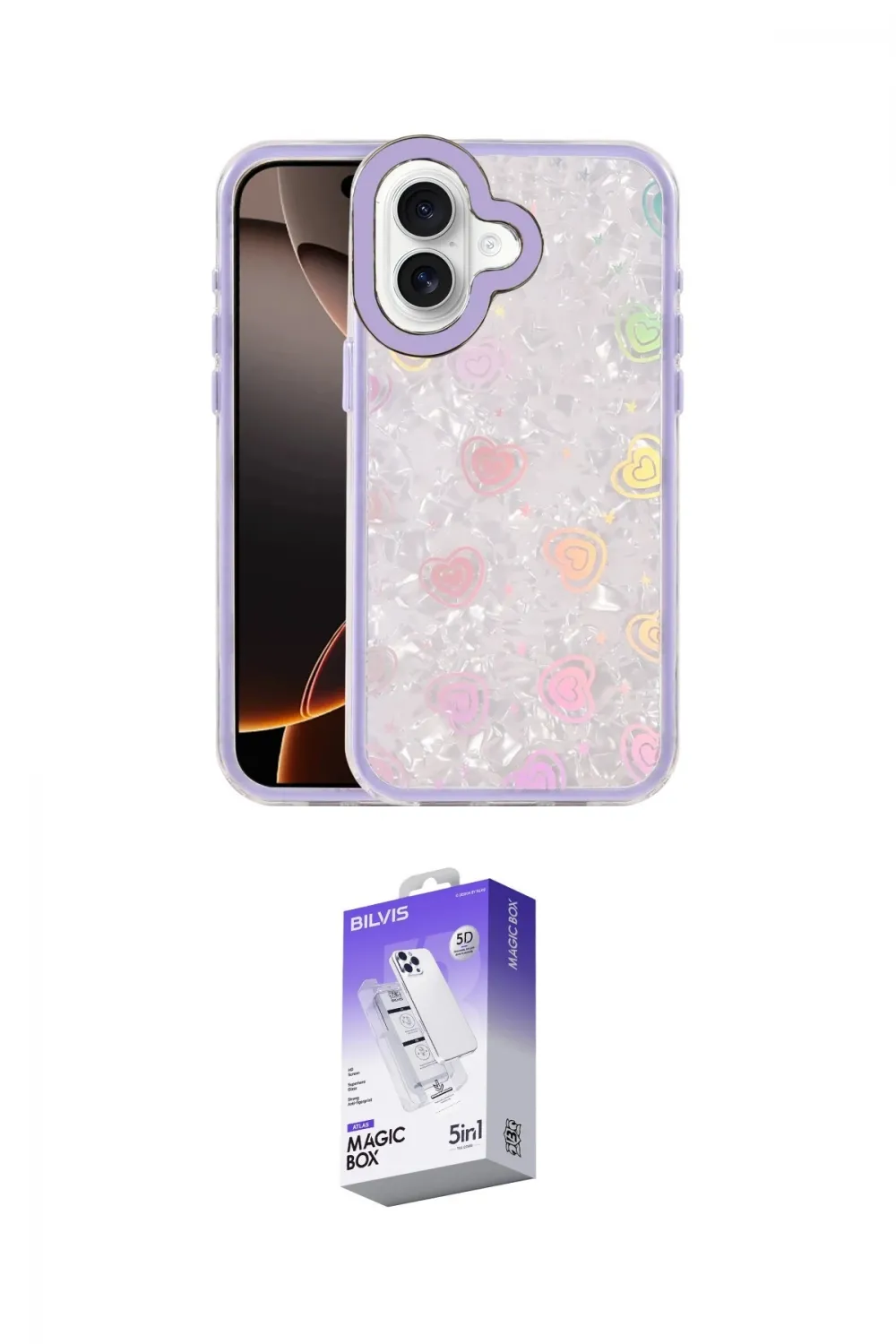 ieg™ iPhone 16 Kılıf Odak Prime - Siyah Bilvis 5in1 3D Magic Cam Ekran Koruyucu