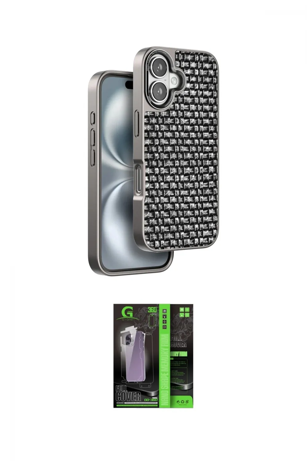 ieg™ iPhone 16 Kılıf Siluet Form Serisi - Şeffaf 360 Full Body Arka Koruyucu
