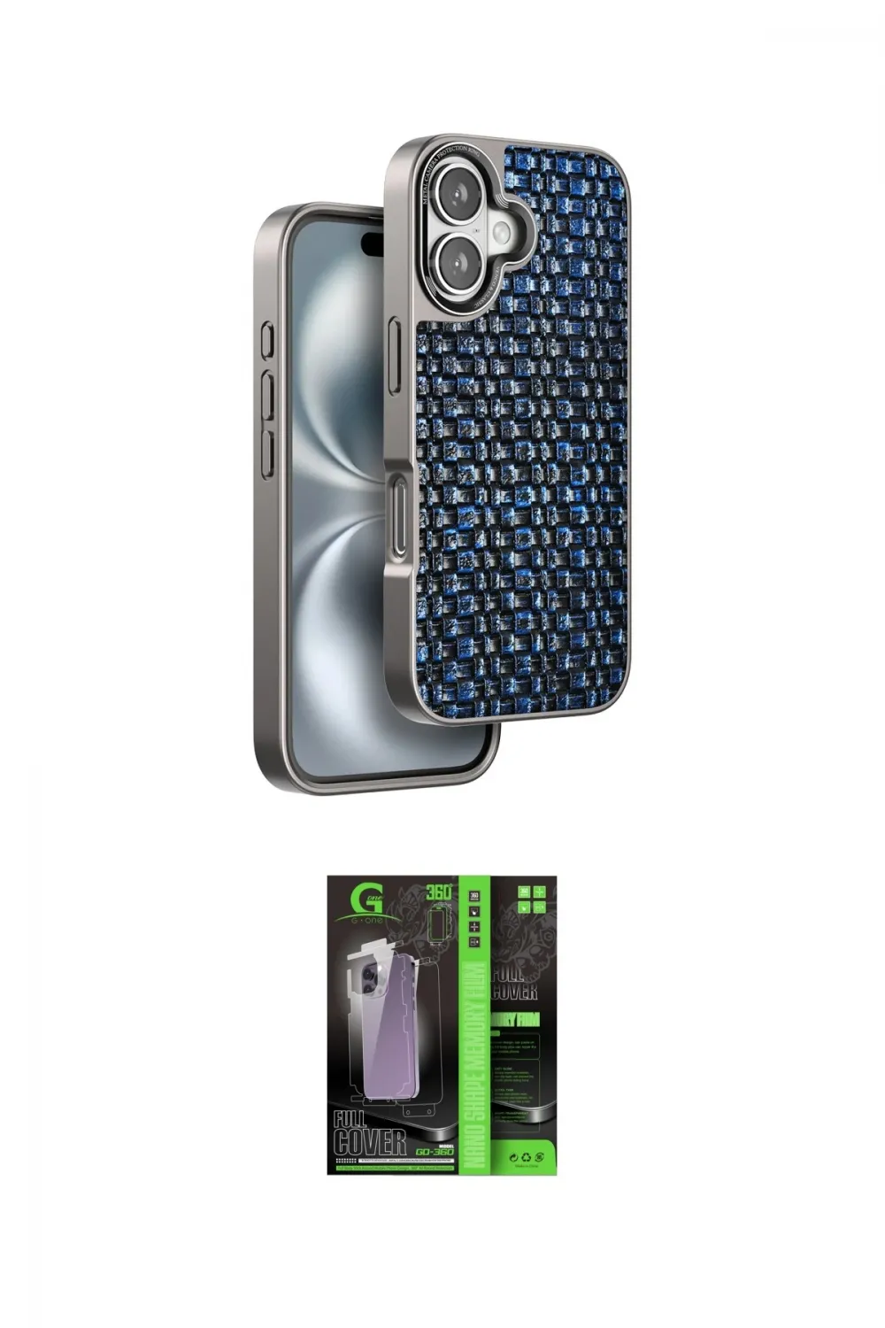ieg™ iPhone 16 Kılıf Siluet Form Serisi - Şeffaf 360 Full Body Arka Koruyucu