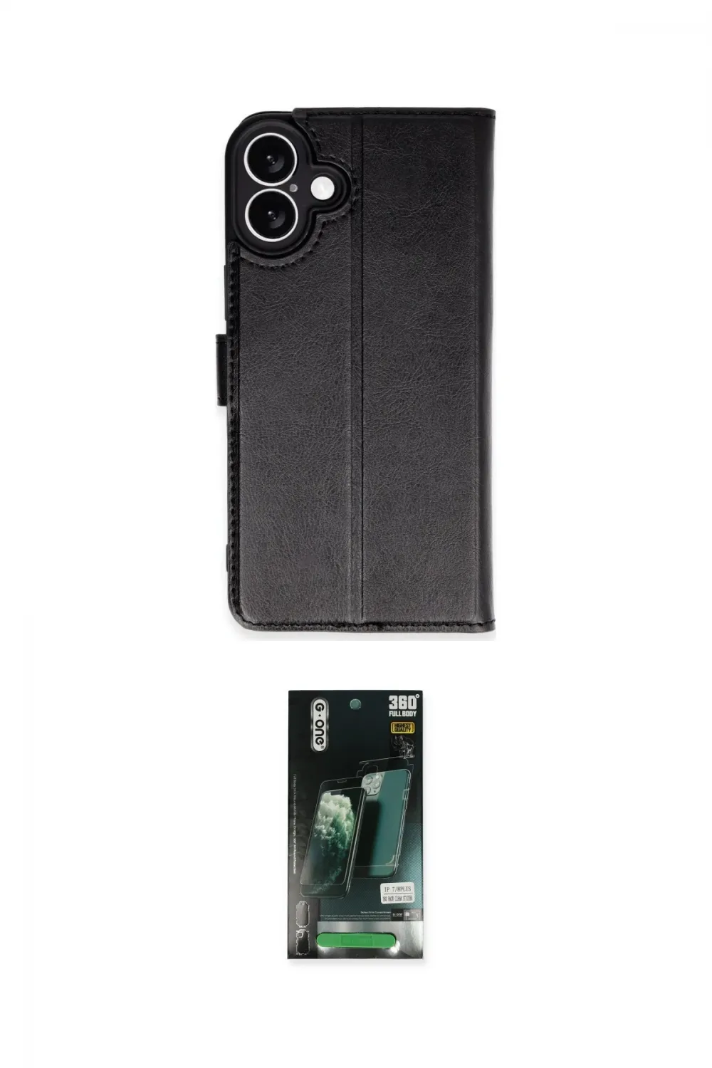 ieg™ iPhone 16 Kılıf Siluet Işık Serisi - Siyah 360 Mat Full Body Arka Koruyucu
