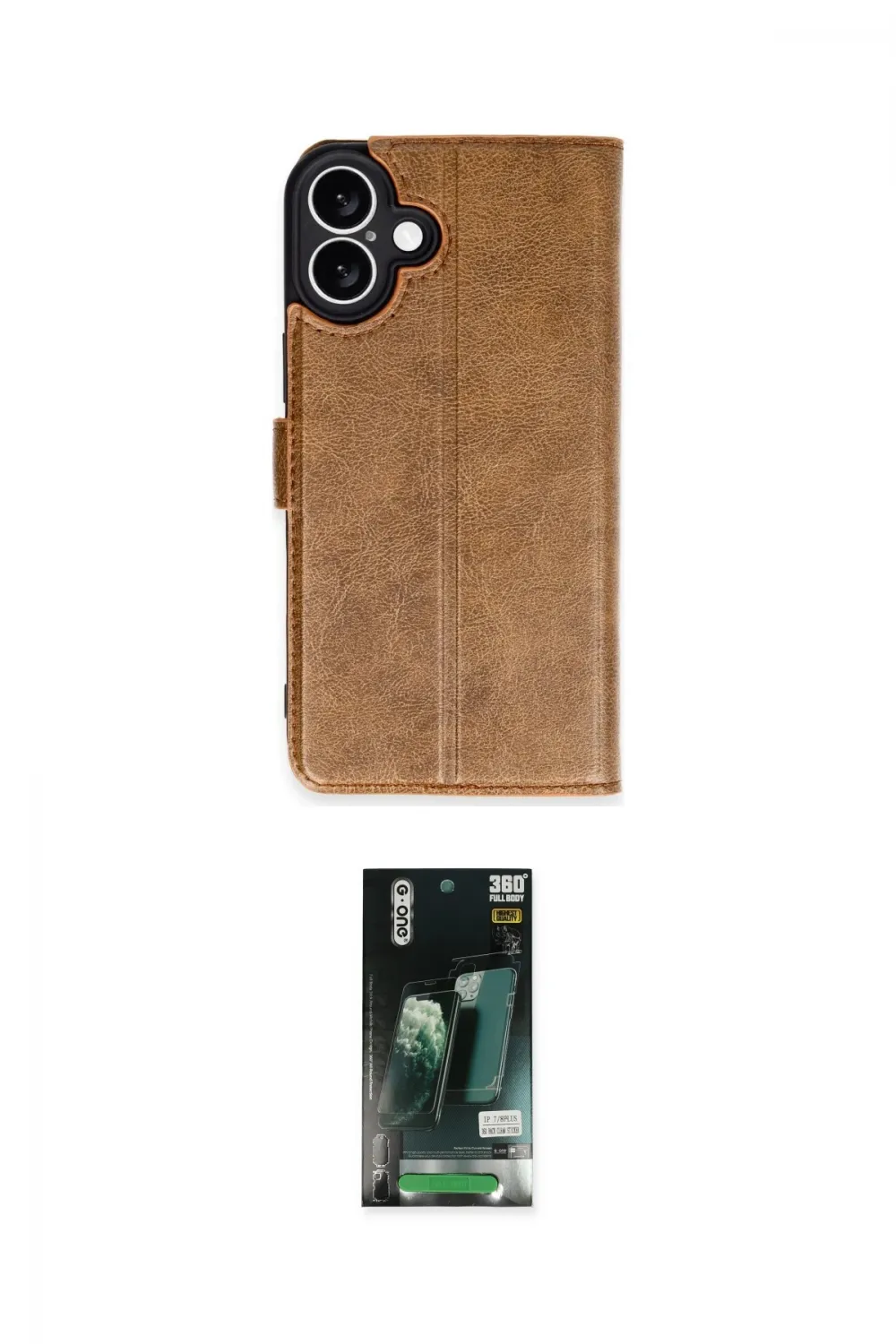 ieg™ iPhone 16 Kılıf Siluet Işık Serisi - Siyah 360 Mat Full Body Arka Koruyucu