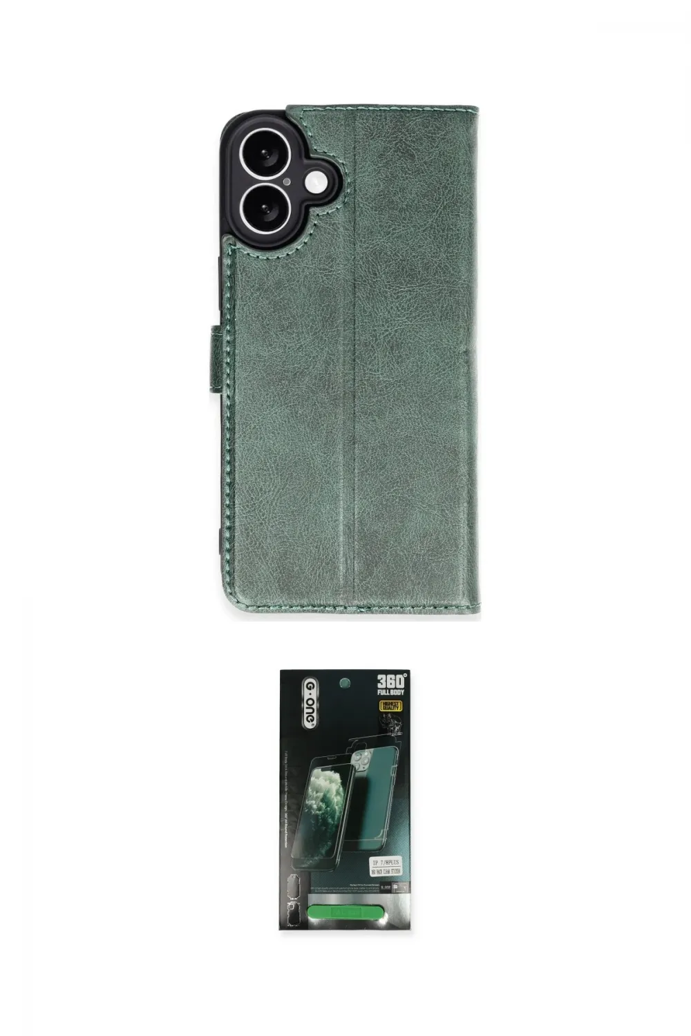 ieg™ iPhone 16 Kılıf Siluet Işık Serisi - Siyah 360 Mat Full Body Arka Koruyucu