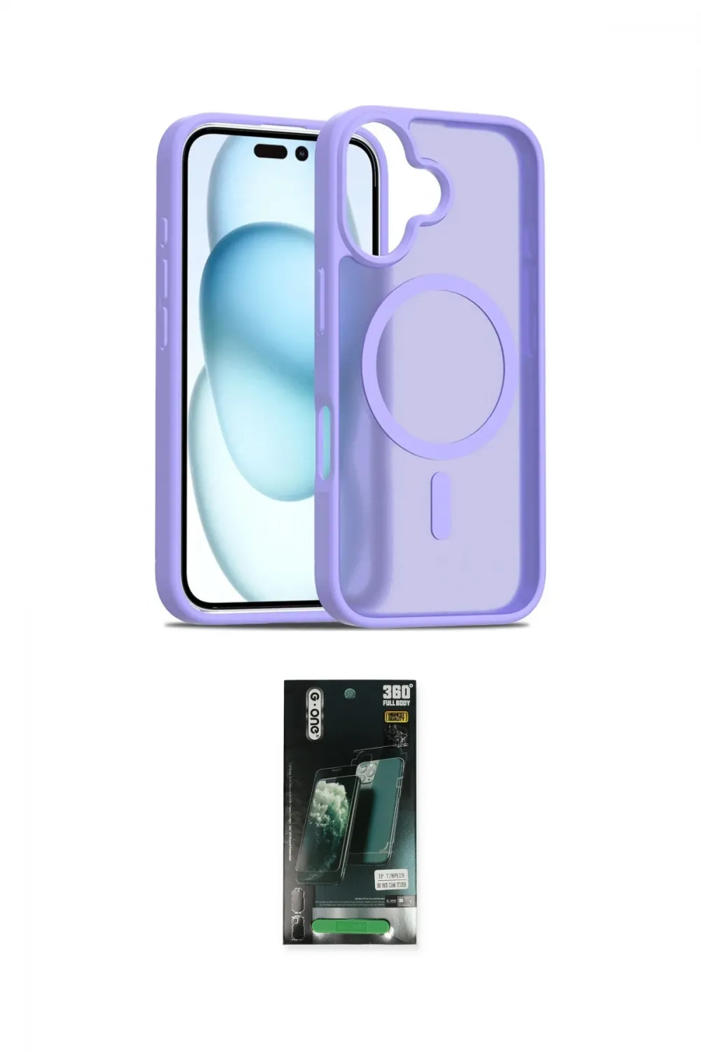ieg™ iPhone 16 Kılıf Siluet Minimal Prime - Siyah 360 Mat Full Body Arka Koruyucu