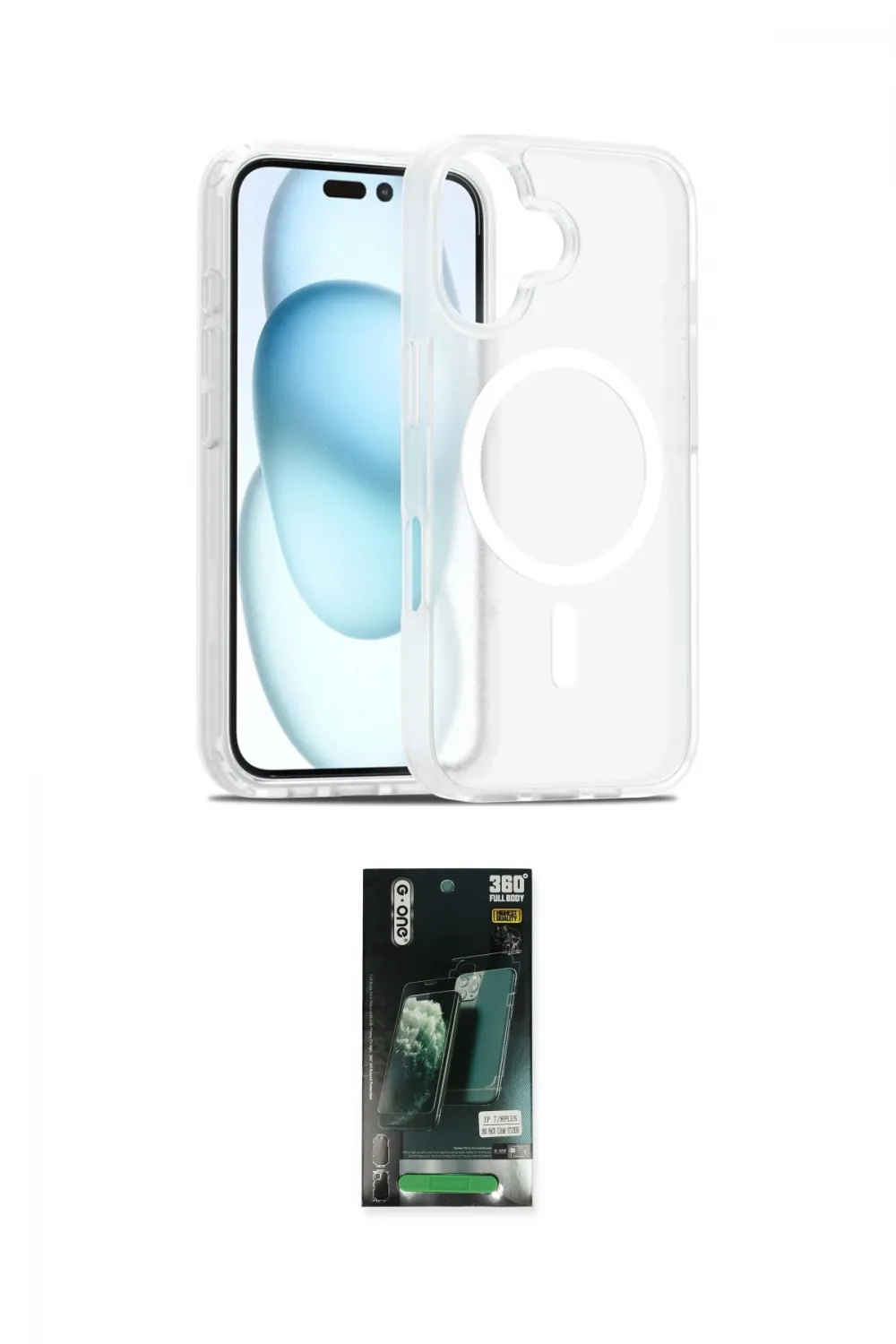 ieg™ iPhone 16 Kılıf Siluet Minimal Prime - Siyah 360 Mat Full Body Arka Koruyucu