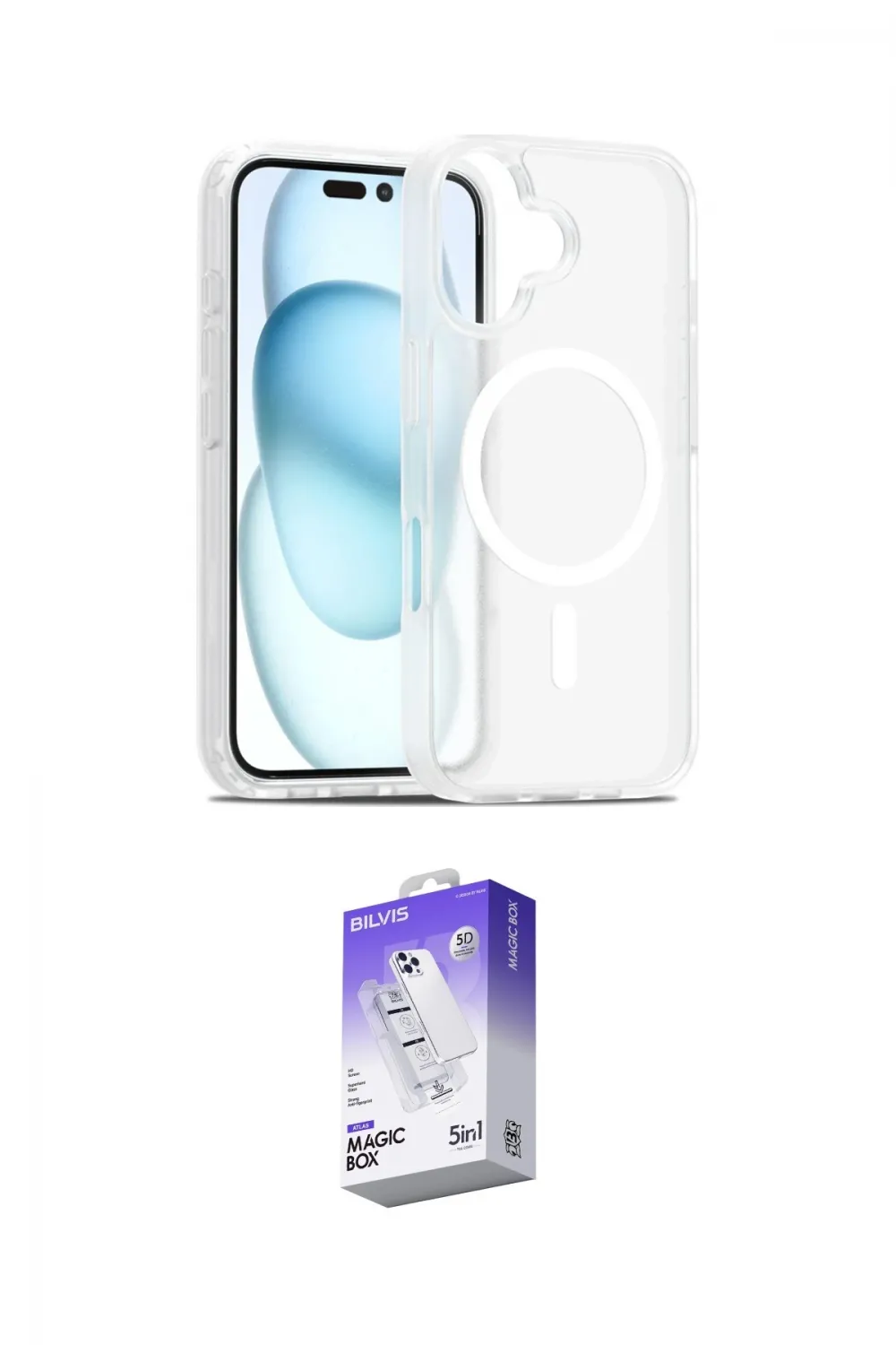 ieg™ iPhone 16 Kılıf Siluet Minimal Prime - Siyah Bilvis 5in1 3D Magic Cam Ekran Koruyucu