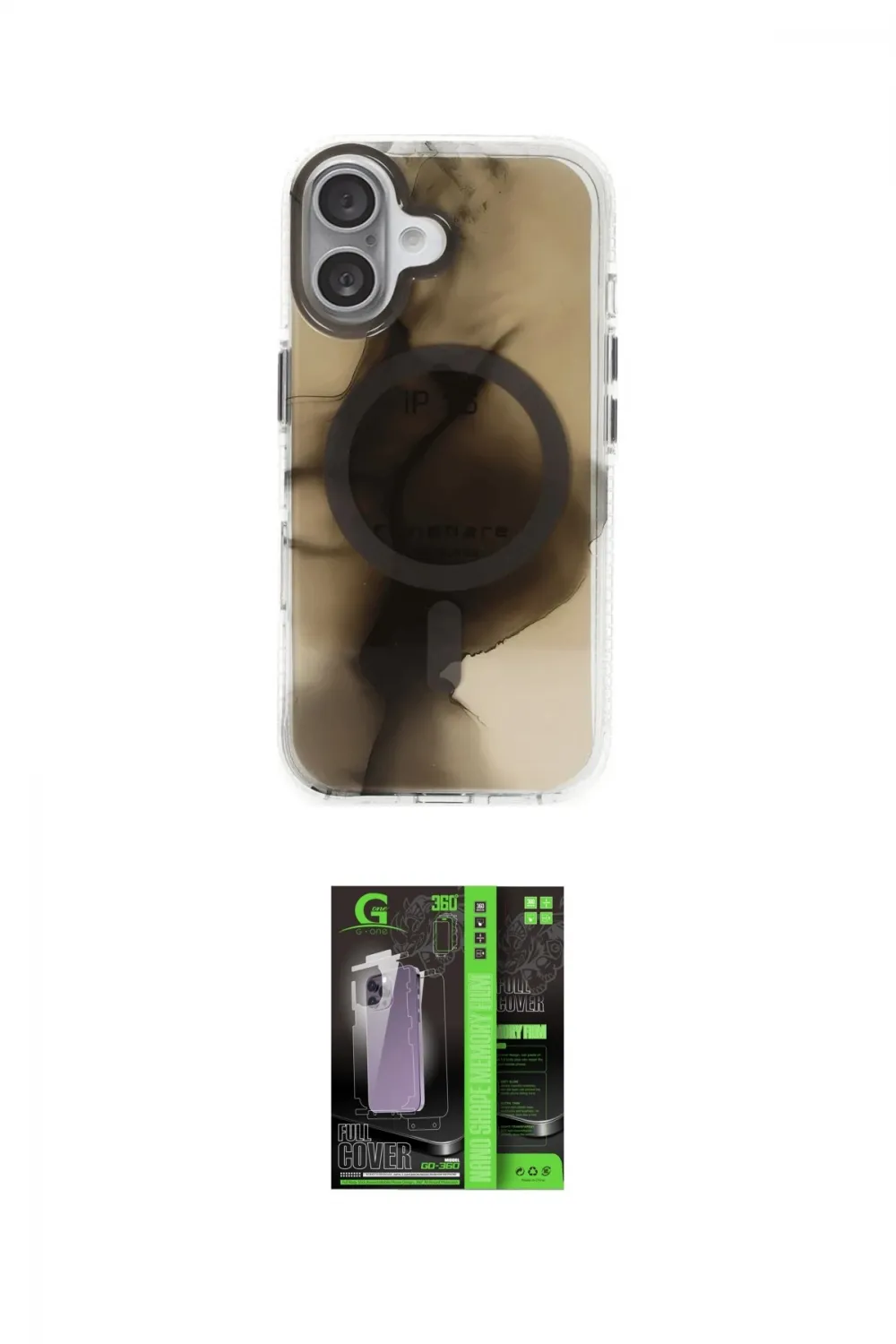 ieg™ iPhone 16 Kılıf Ufuk Doku Prime - Şeffaf 360 Full Body Arka Koruyucu