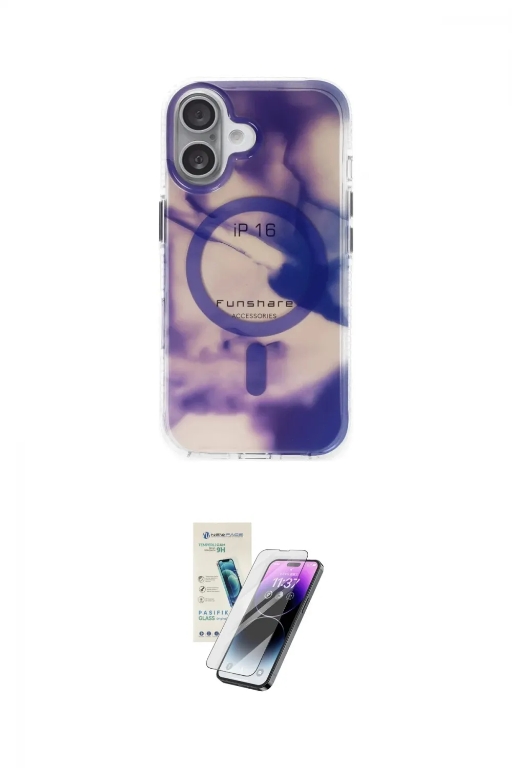 ieg™ iPhone 16 Kılıf Ufuk Doku Prime - Şeffaf Pasifik Cam Ekran Koruyucu