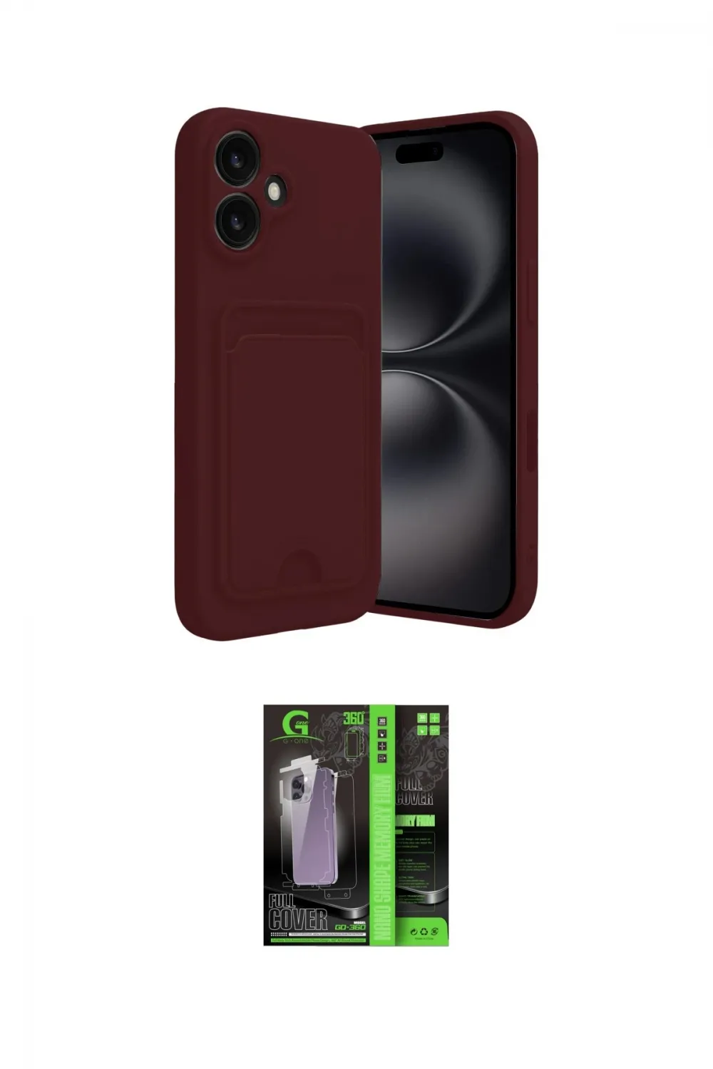 ieg™ iPhone 16 Kılıf Vadi Çizgi Prime - Şeffaf 360 Full Body Arka Koruyucu