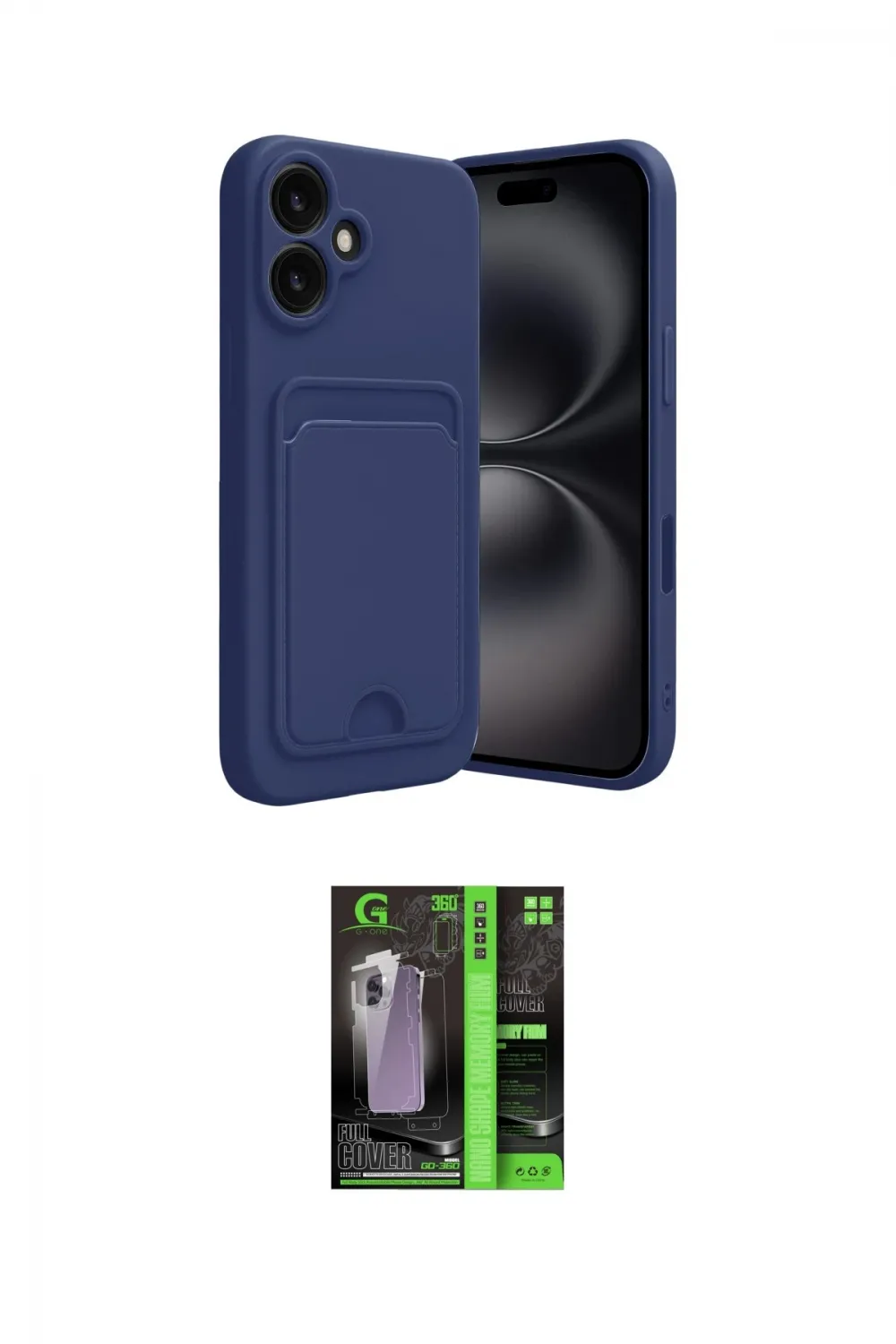 ieg™ iPhone 16 Kılıf Vadi Çizgi Prime - Şeffaf 360 Full Body Arka Koruyucu