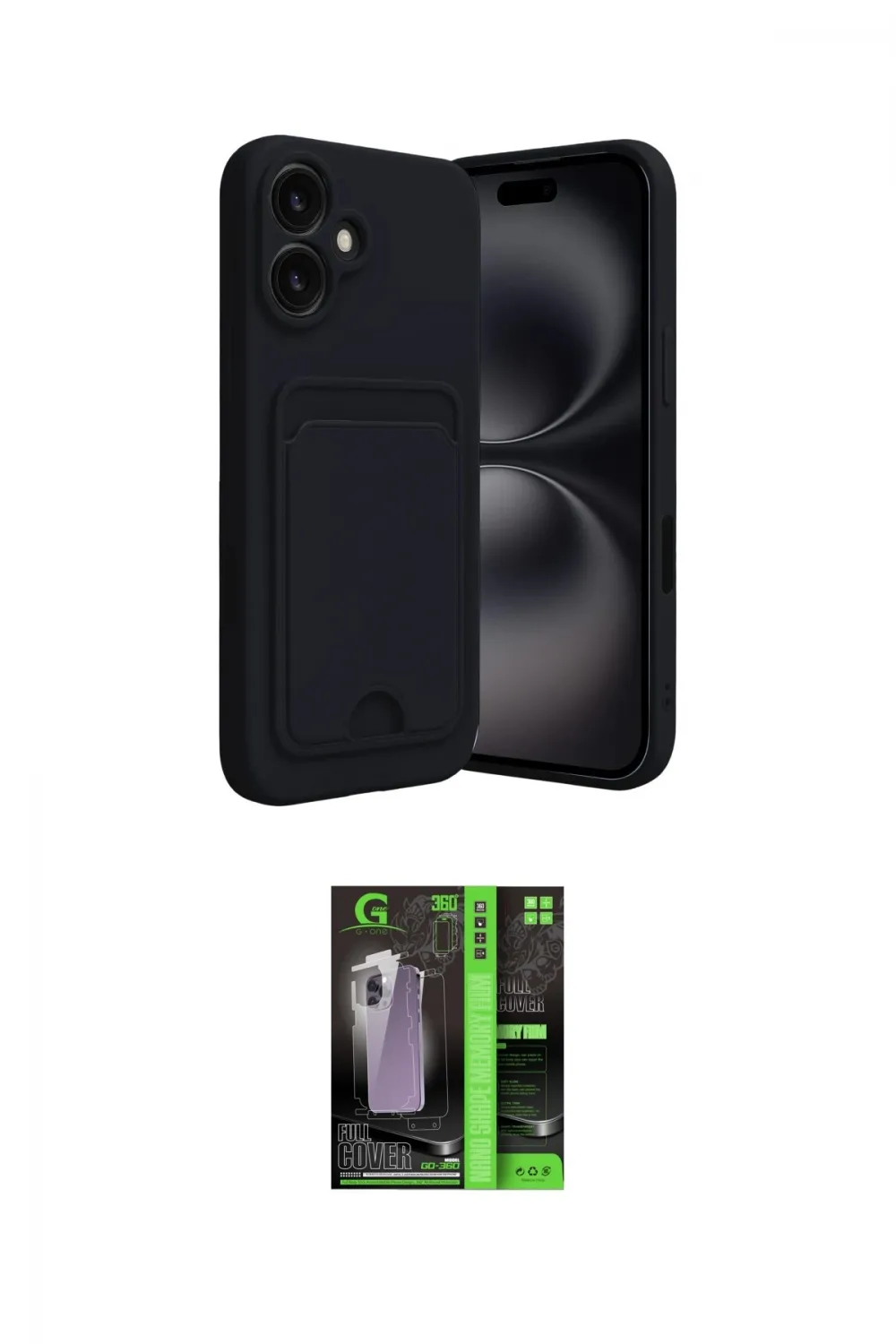 ieg™ iPhone 16 Kılıf Vadi Çizgi Prime - Şeffaf 360 Full Body Arka Koruyucu