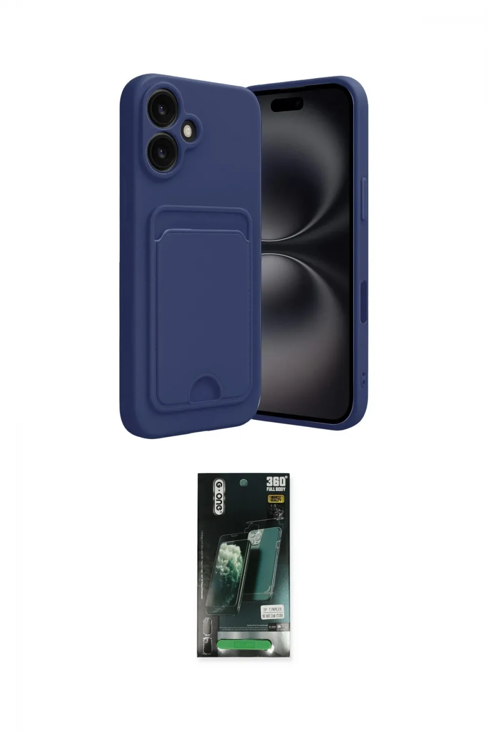 ieg™ iPhone 16 Kılıf Vadi Çizgi Prime - Siyah 360 Mat Full Body Arka Koruyucu