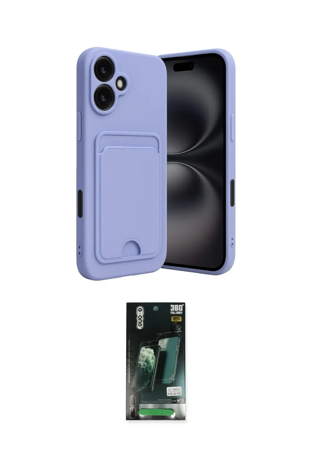 ieg™ iPhone 16 Kılıf Vadi Çizgi Prime - Siyah 360 Mat Full Body Arka Koruyucu