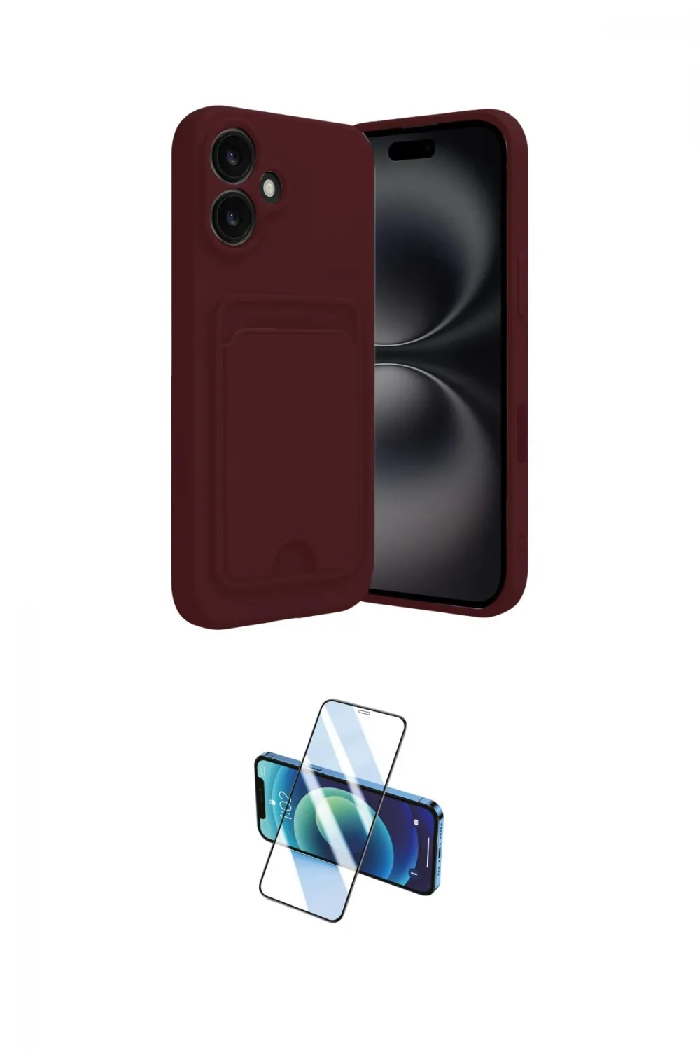 ieg™ iPhone 16 Kılıf Vadi Çizgi Prime - Siyah 3D Antistatik Seramik Nano Ekran Koruyucu