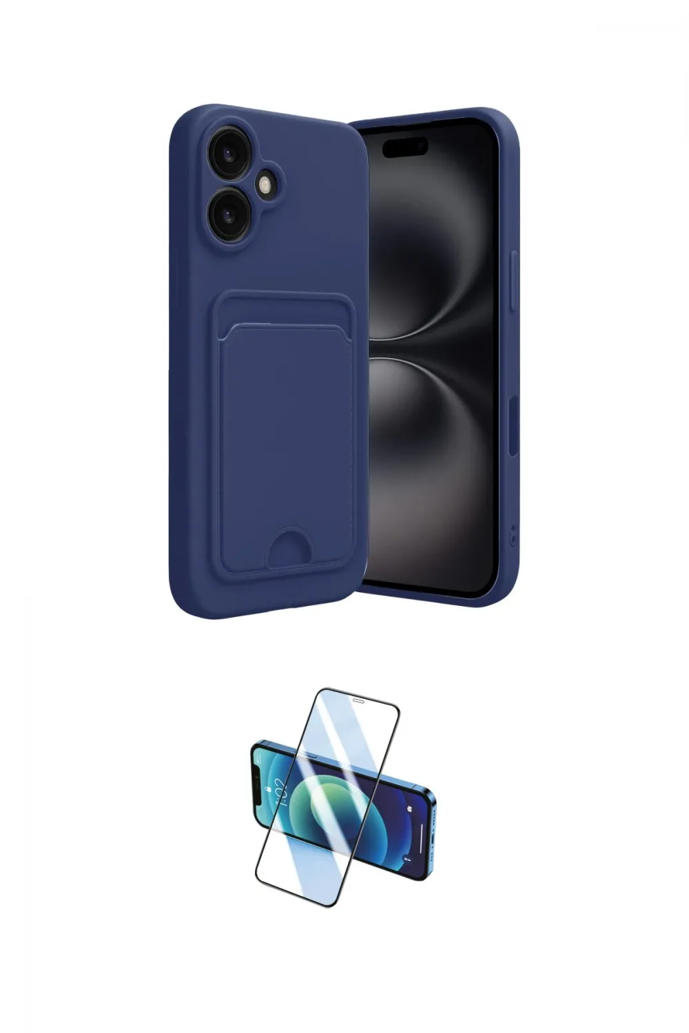 ieg™ iPhone 16 Kılıf Vadi Çizgi Prime - Siyah 3D Antistatik Seramik Nano Ekran Koruyucu
