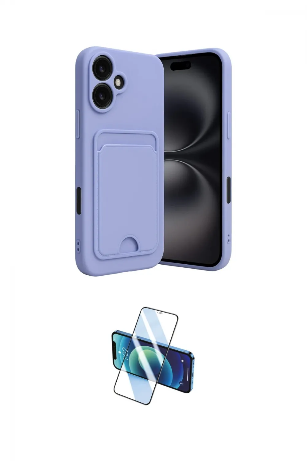 ieg™ iPhone 16 Kılıf Vadi Çizgi Prime - Siyah 3D Antistatik Seramik Nano Ekran Koruyucu