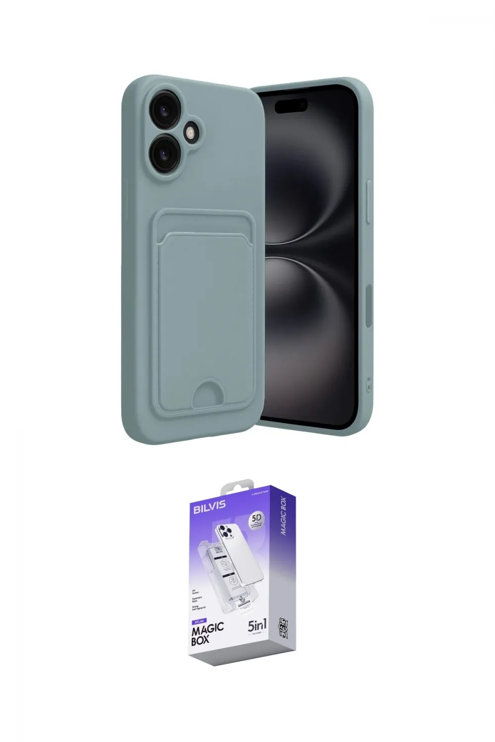 ieg™ iPhone 16 Kılıf Vadi Çizgi Prime - Siyah Bilvis 5in1 3D Magic Cam Ekran Koruyucu
