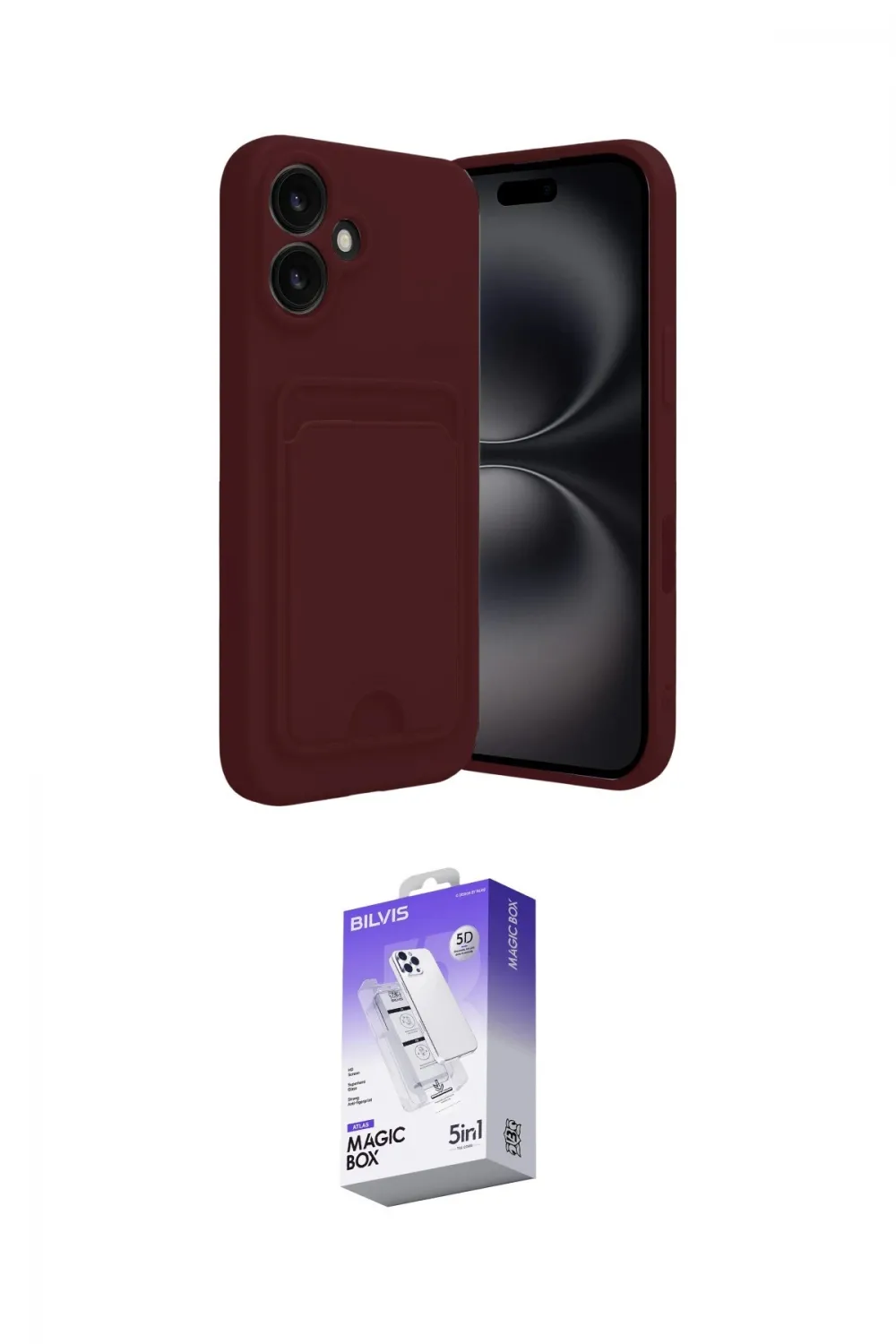 ieg™ iPhone 16 Kılıf Vadi Çizgi Prime - Siyah Bilvis 5in1 3D Magic Cam Ekran Koruyucu