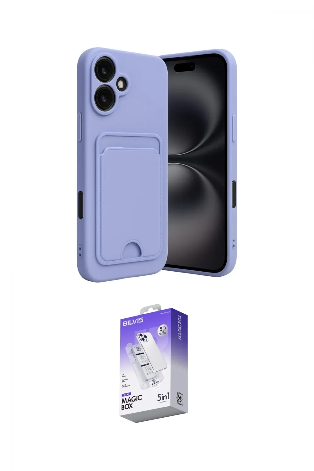 ieg™ iPhone 16 Kılıf Vadi Çizgi Prime - Siyah Bilvis 5in1 3D Magic Cam Ekran Koruyucu