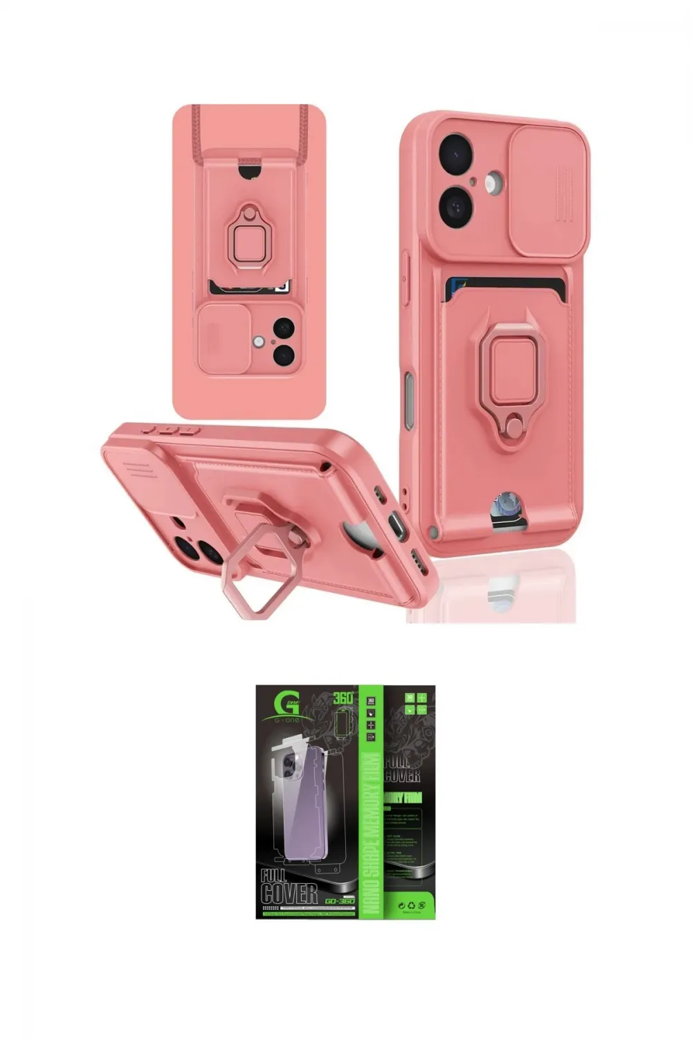 ieg™ iPhone 16 Kılıf Vadi Form Prime - Şeffaf 360 Full Body Arka Koruyucu