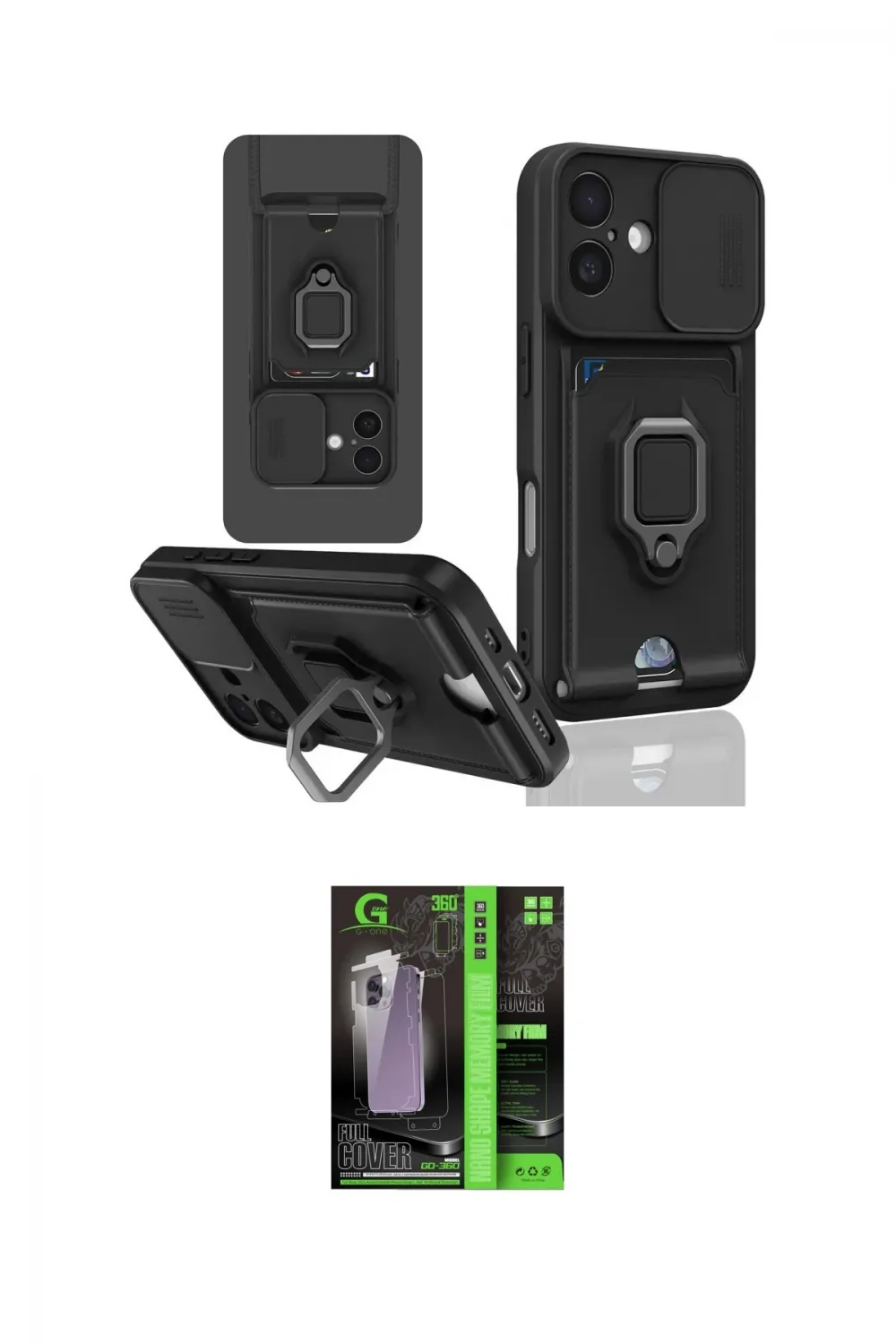 ieg™ iPhone 16 Kılıf Vadi Form Prime - Şeffaf 360 Full Body Arka Koruyucu