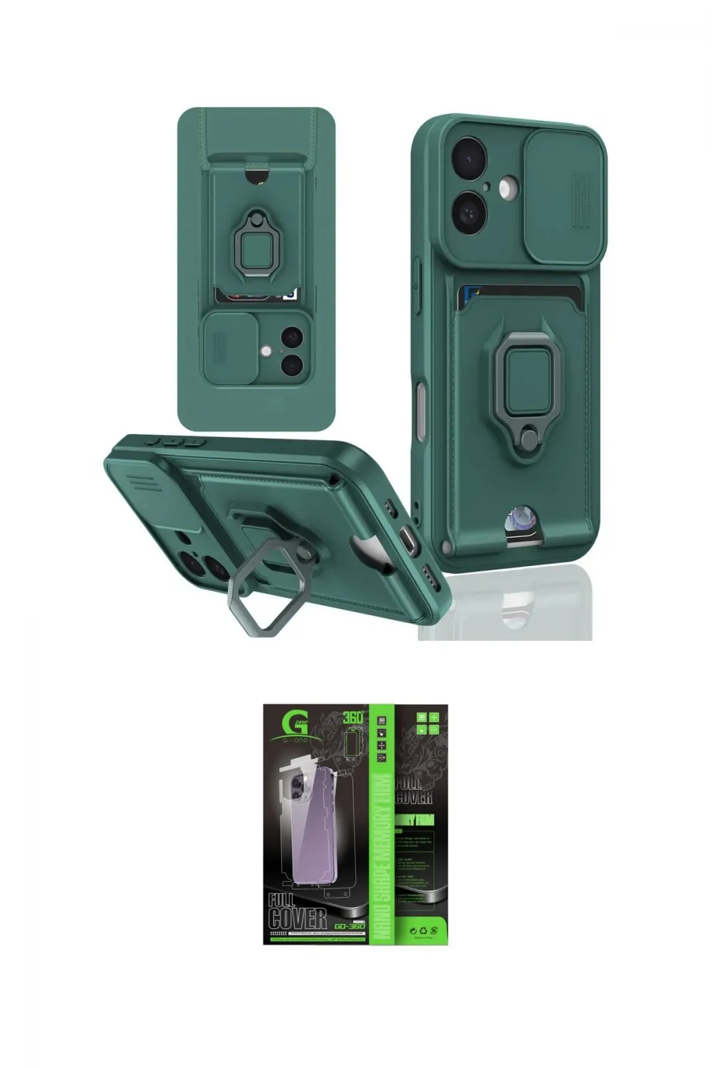 ieg™ iPhone 16 Kılıf Vadi Form Prime - Şeffaf 360 Full Body Arka Koruyucu