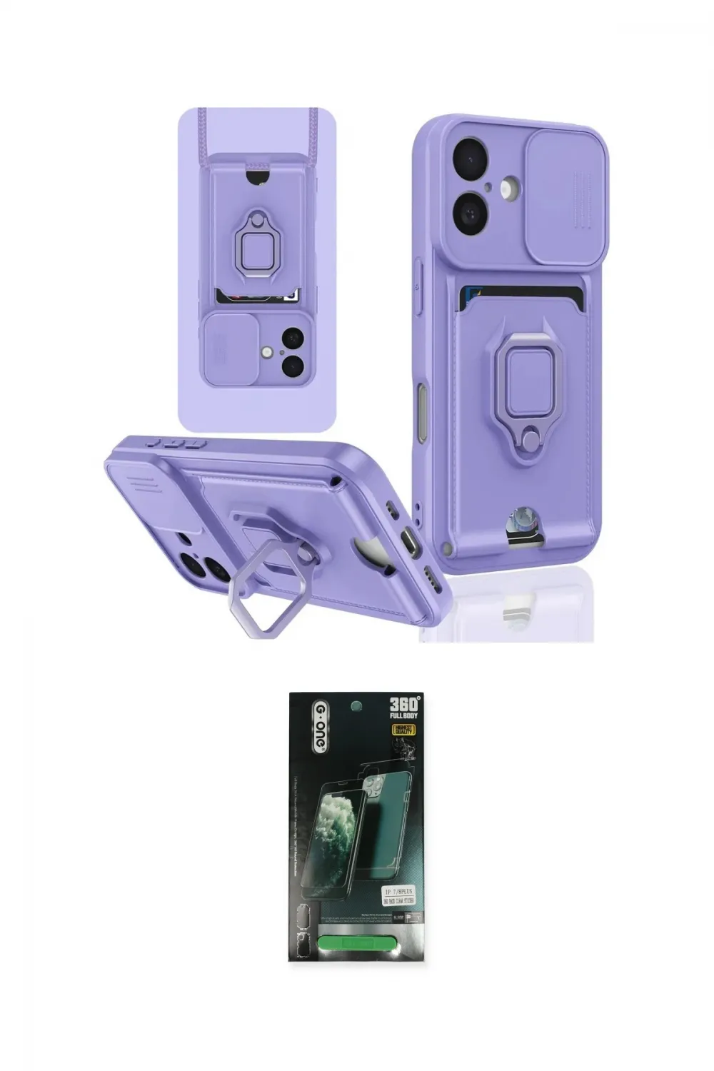 ieg™ iPhone 16 Kılıf Vadi Form Prime - Siyah 360 Mat Full Body Arka Koruyucu