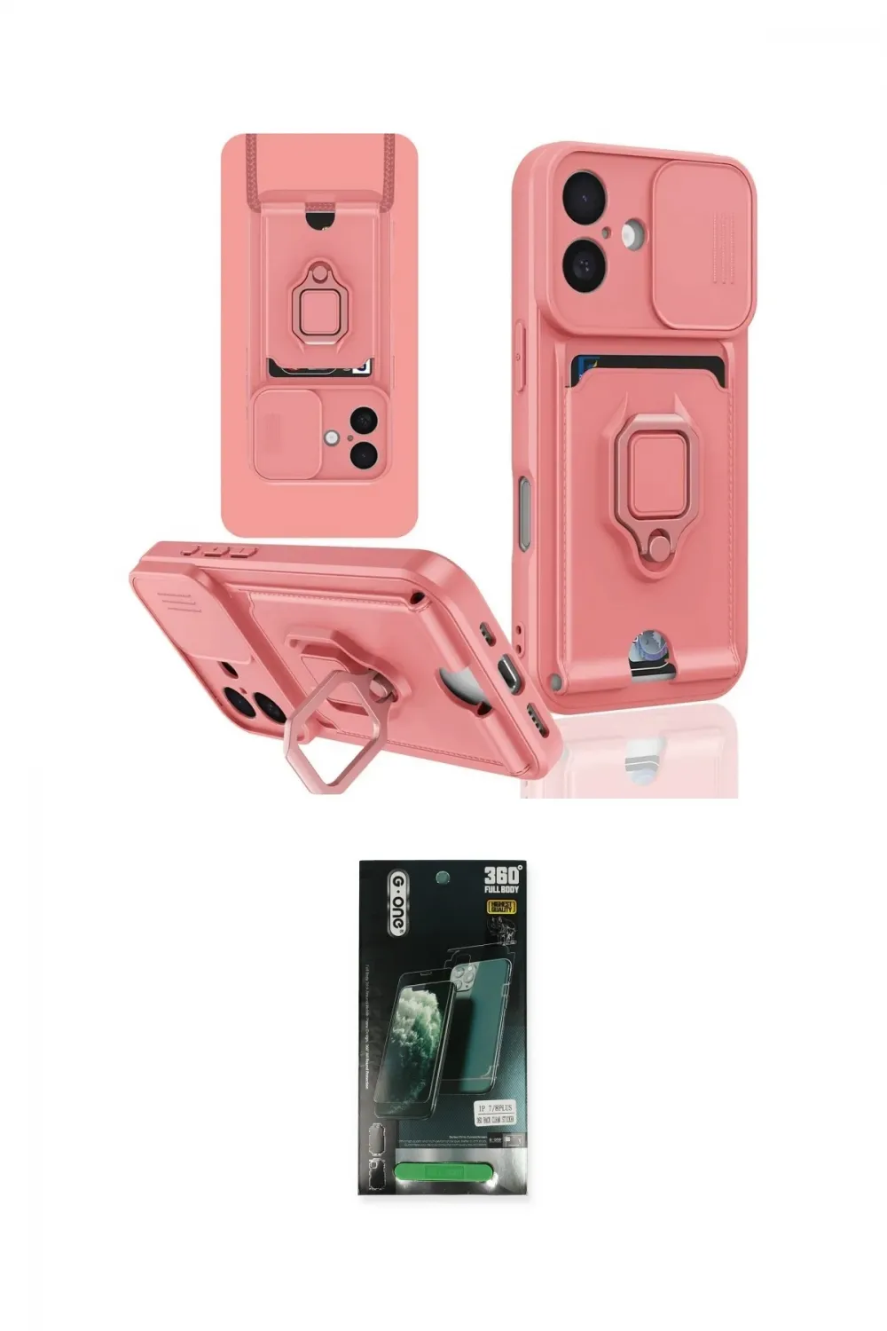 ieg™ iPhone 16 Kılıf Vadi Form Prime - Siyah 360 Mat Full Body Arka Koruyucu
