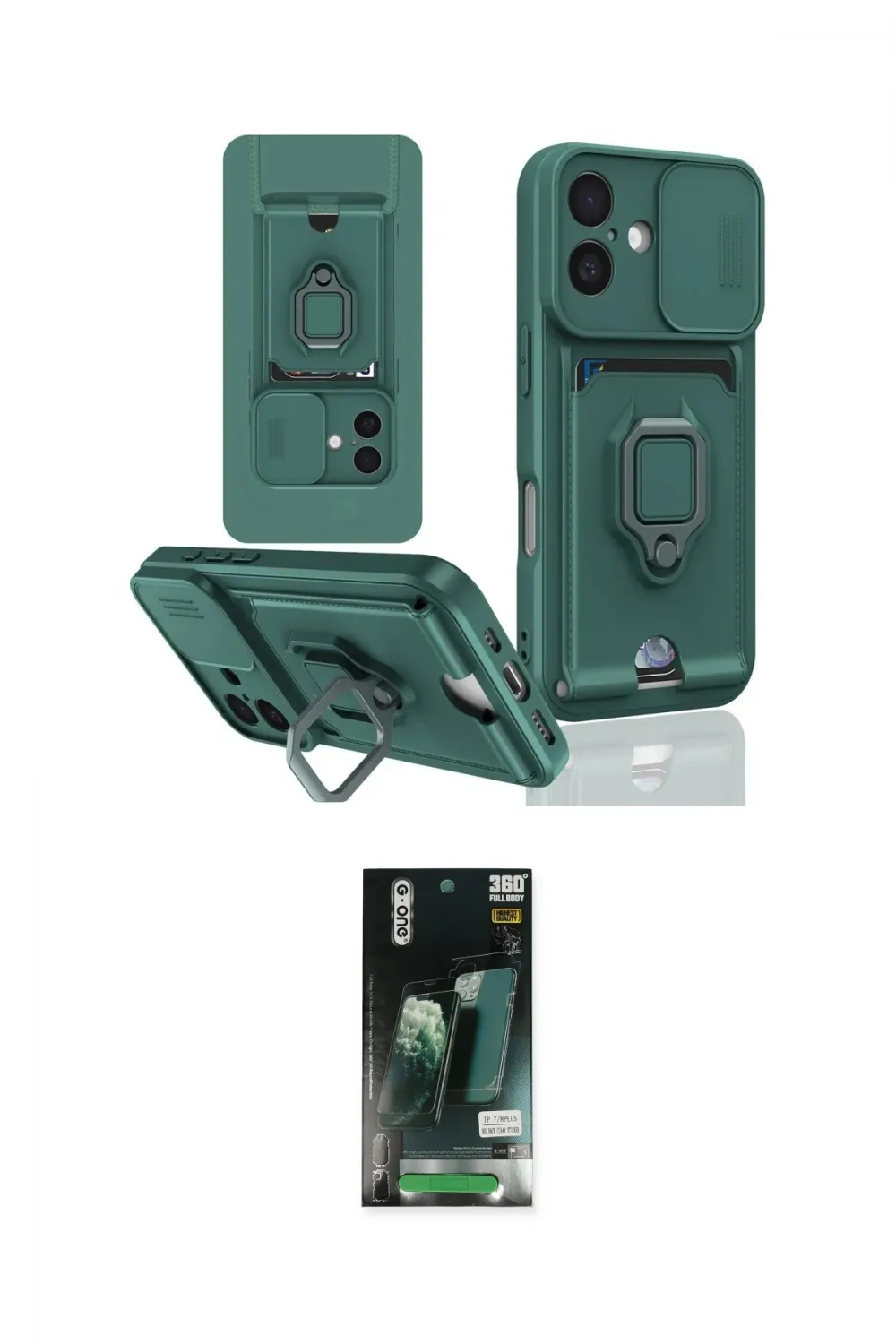 ieg™ iPhone 16 Kılıf Vadi Form Prime - Siyah 360 Mat Full Body Arka Koruyucu