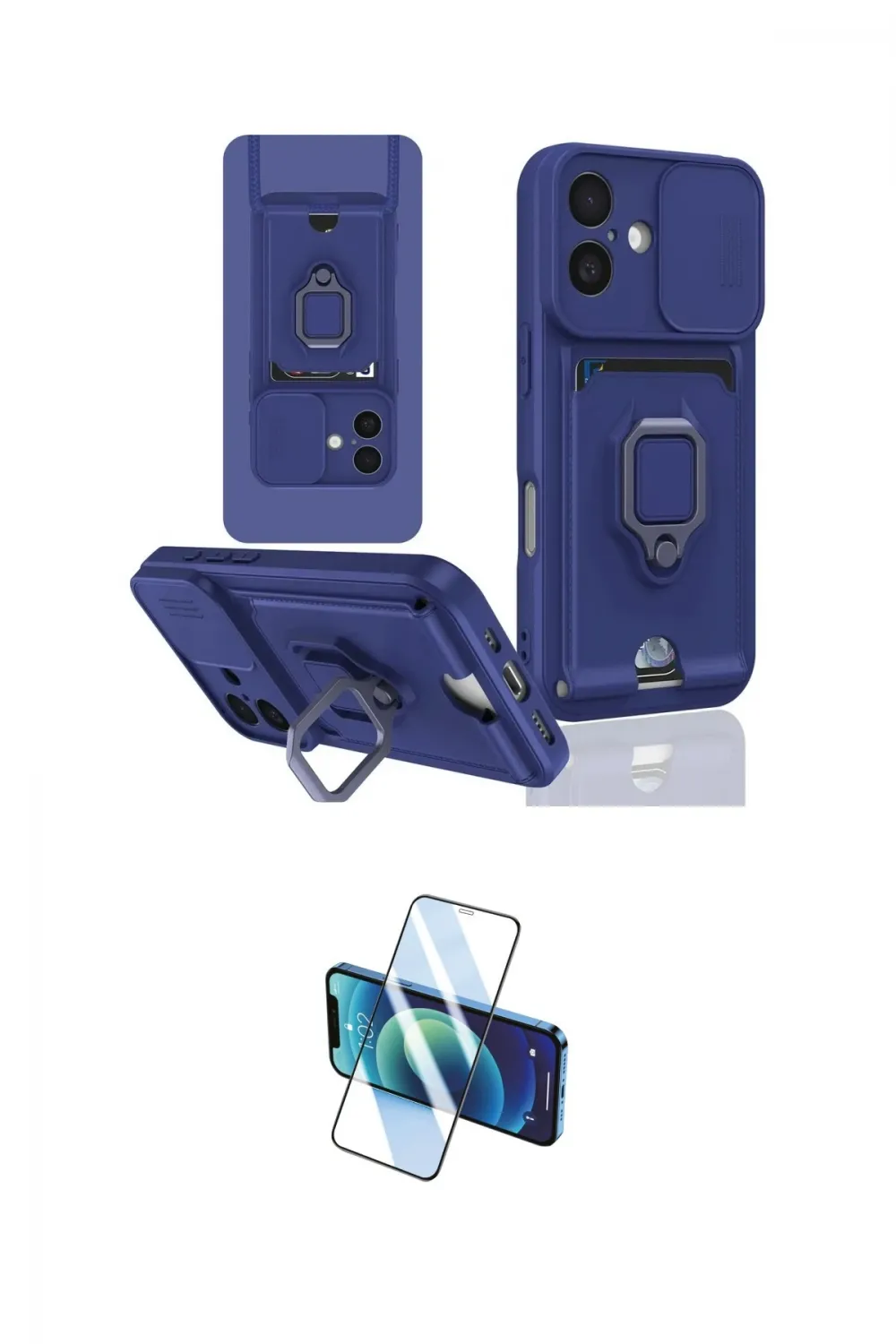 ieg™ iPhone 16 Kılıf Vadi Form Prime - Siyah 3D Antistatik Seramik Nano Ekran Koruyucu