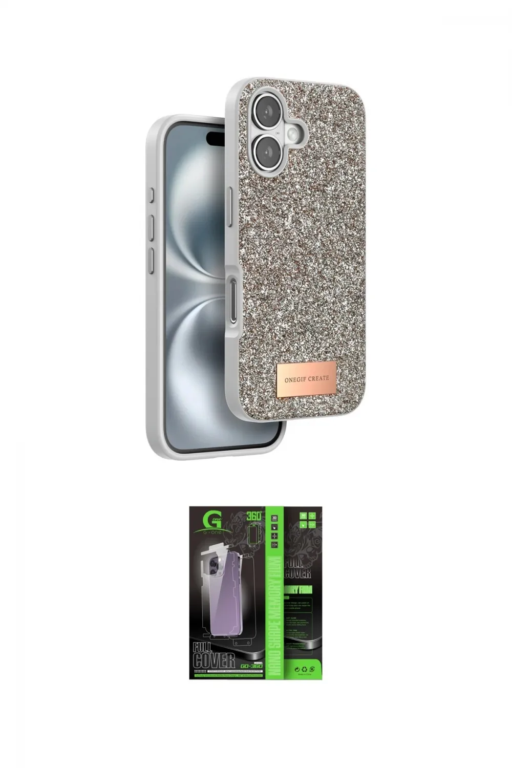 ieg™ iPhone 16 Kılıf Vadi Klasik Serisi - Şeffaf 360 Full Body Arka Koruyucu