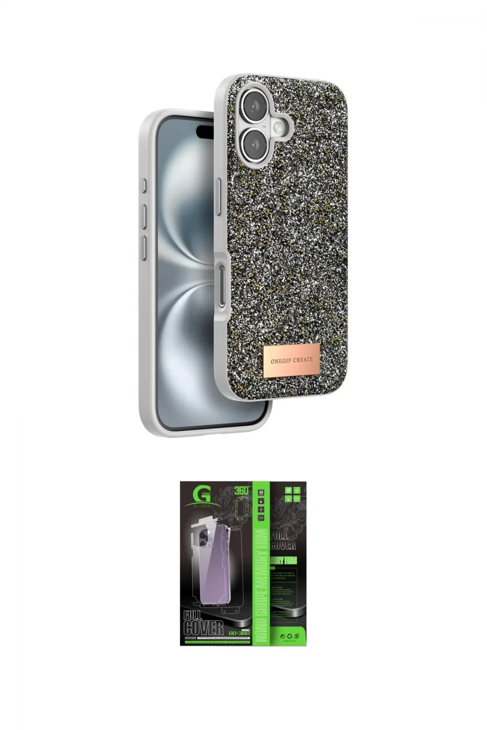 ieg™ iPhone 16 Kılıf Vadi Klasik Serisi - Şeffaf 360 Full Body Arka Koruyucu