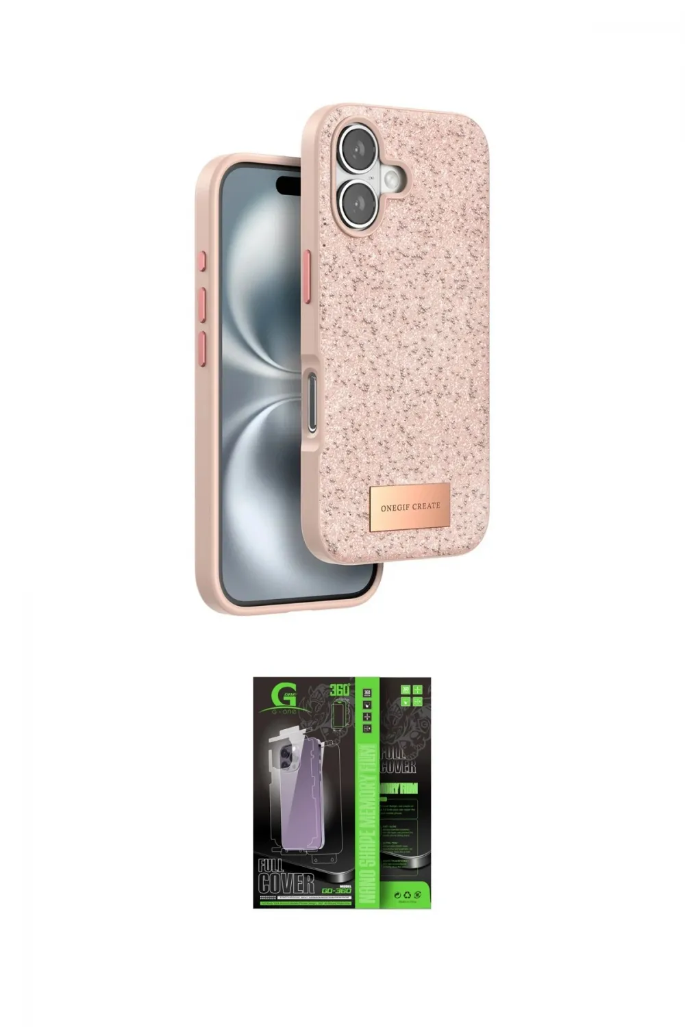 ieg™ iPhone 16 Kılıf Vadi Klasik Serisi - Şeffaf 360 Full Body Arka Koruyucu